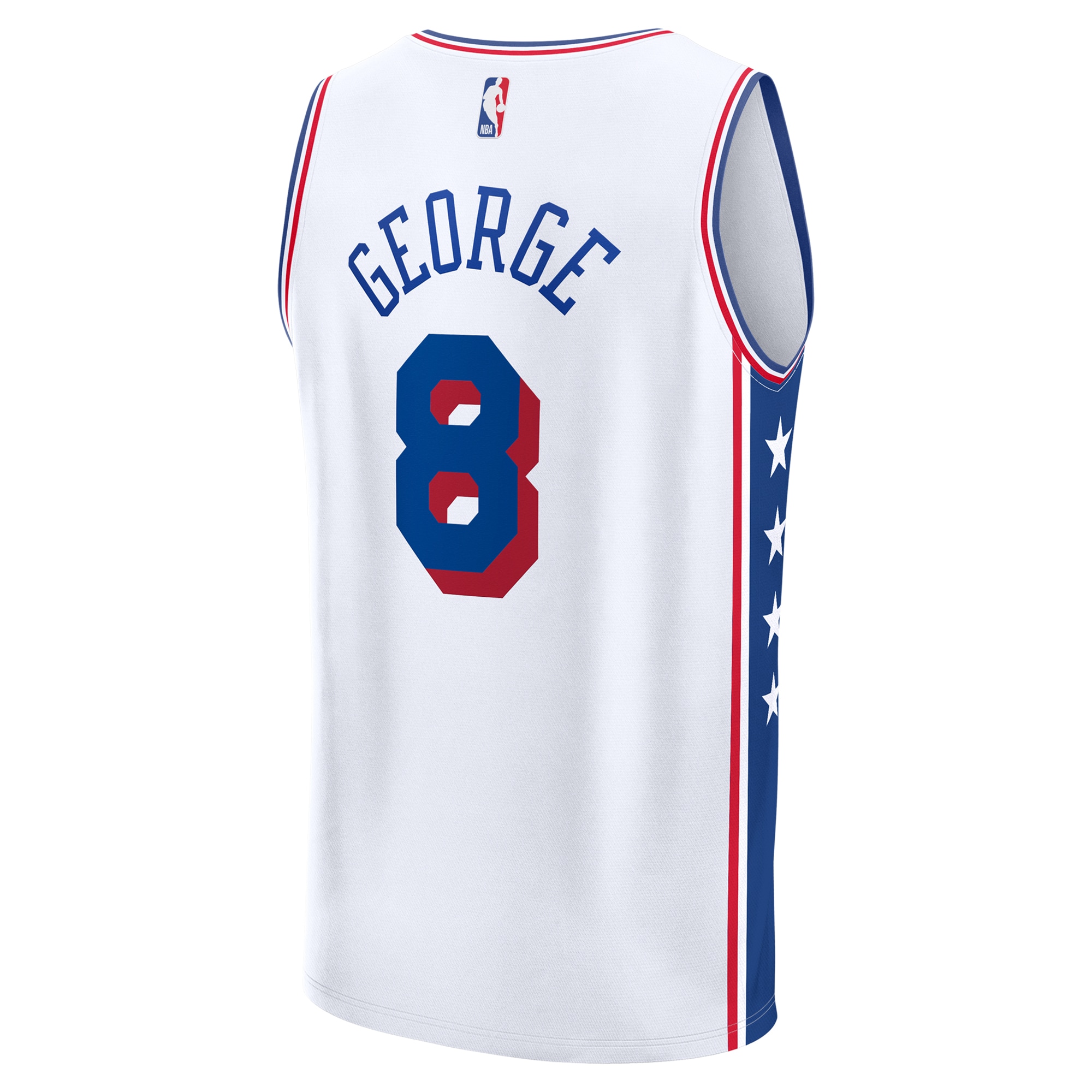 Paul George Philadelphia 76ers Fanatics Fast Break Replica Player Jersey – Association Edition – White Clowdercats