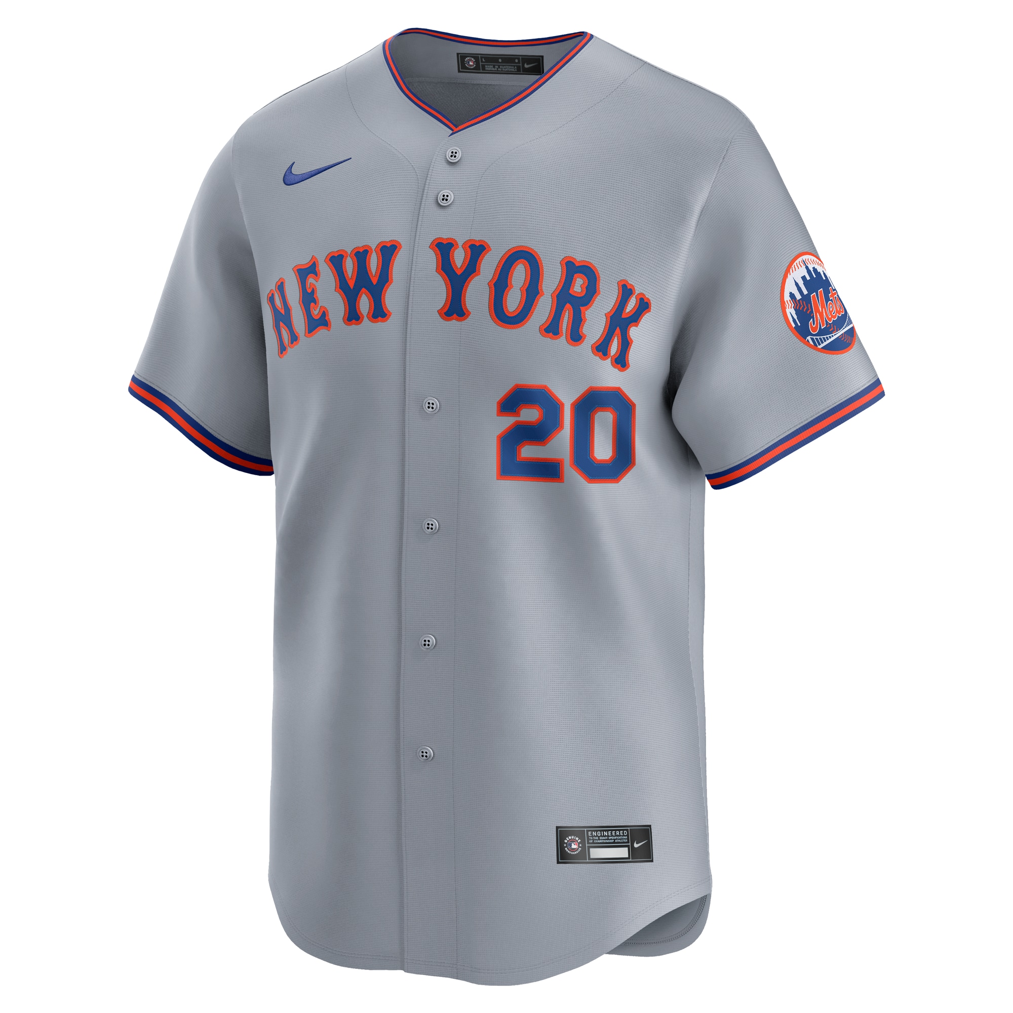 Pete Alonso New York Mets Nike Road Limited Jersey – Gray