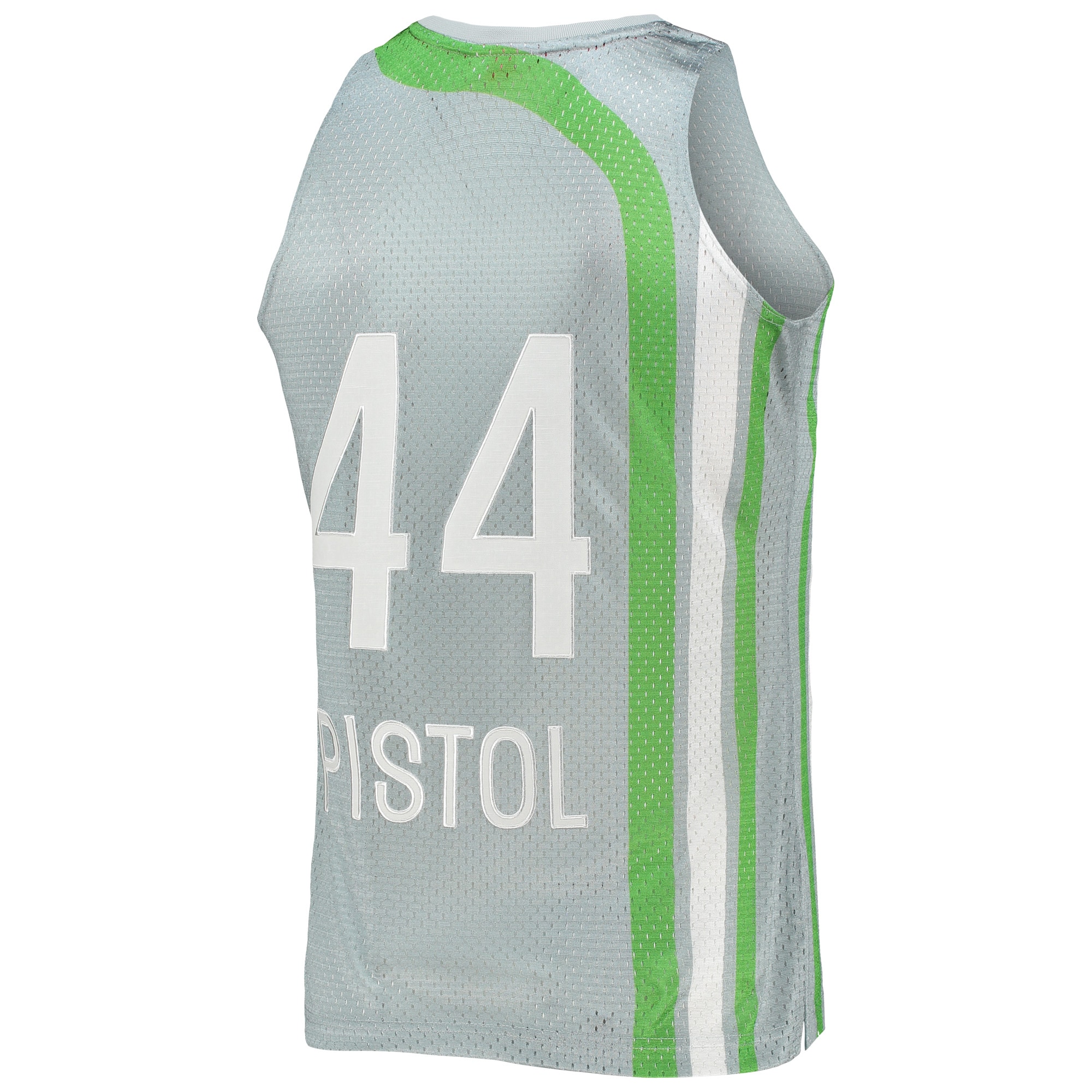 Pete Maravich Atlanta Hawks Mitchell & Ness 75th Anniversary 1971/72 Hardwood Classics Swingman Jersey – Silver Clowdercats