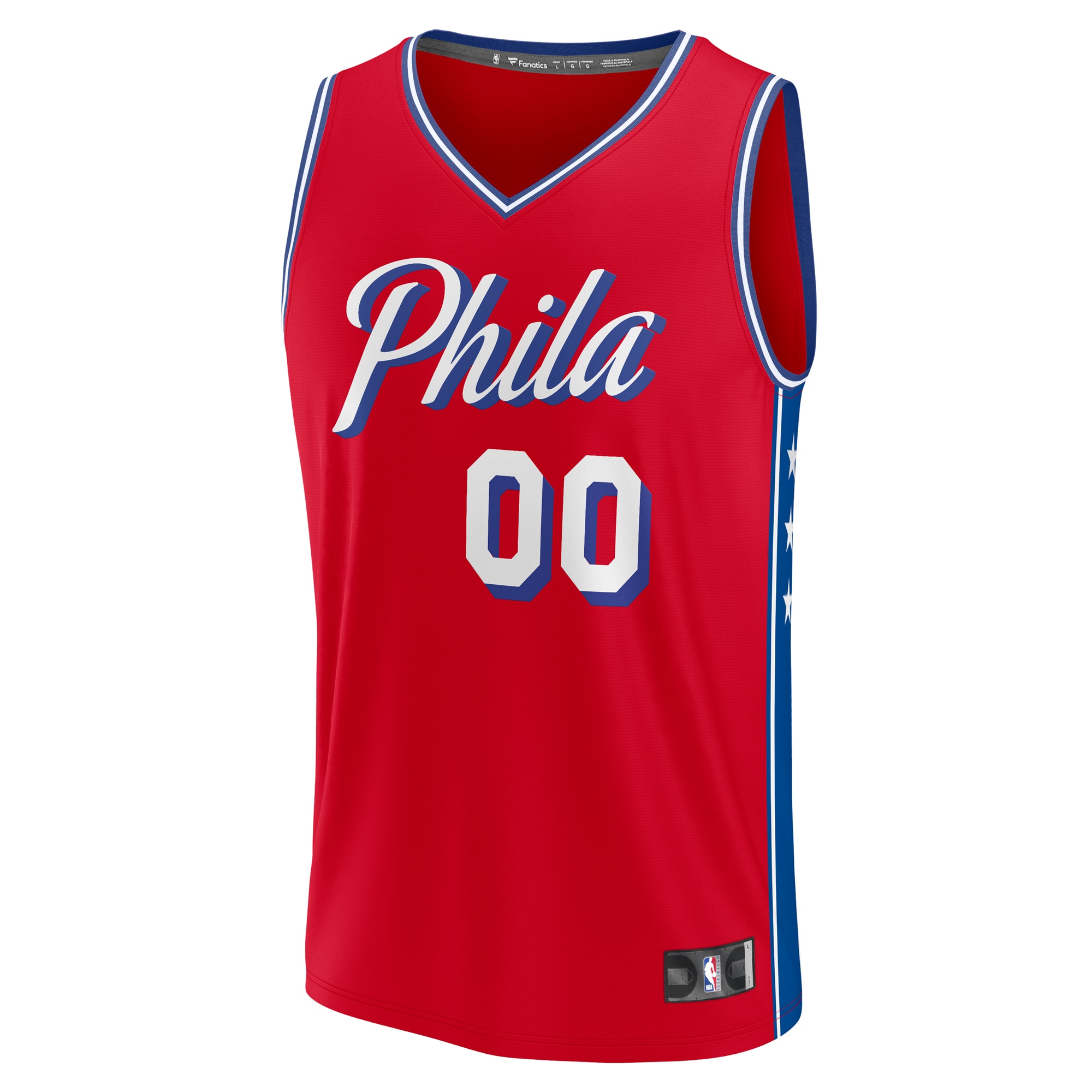 Philadelphia 76ers Fanatics Youth Fast Break Replica Custom Jersey – Statement Edition – Red Clowdercats