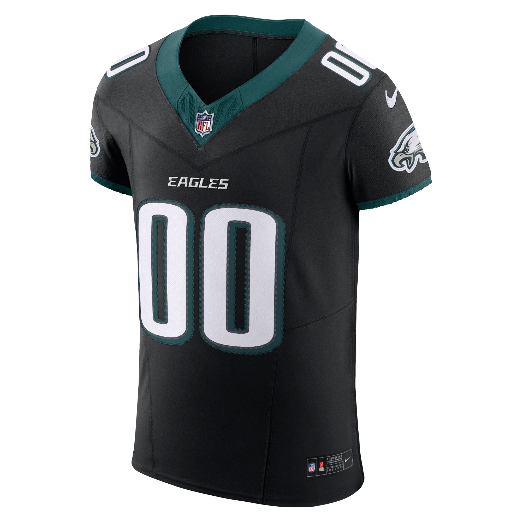 Philadelphia Eagles Nike Alternate Vapor F.U.S.E. Elite Custom Jersey – Black Clowdercats