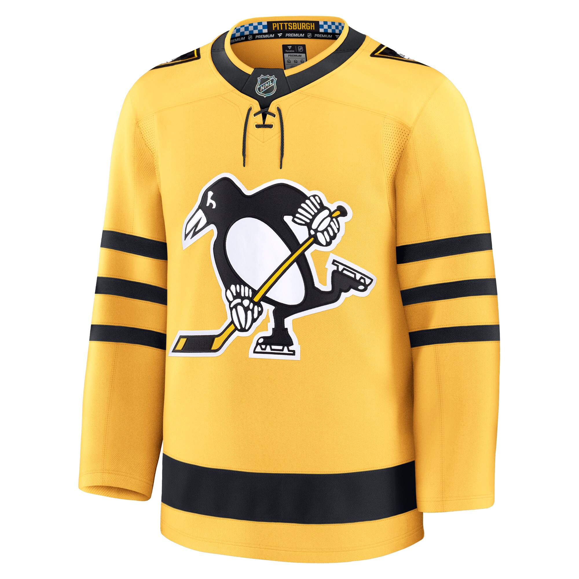 Pittsburgh Penguins Fanatics Alternate Premium Jersey – Gold Clowdercats