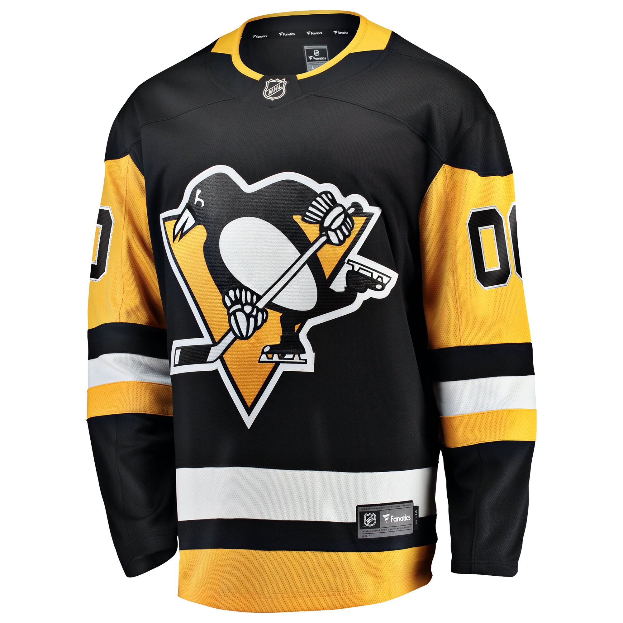 Pittsburgh Penguins Fanatics Home Breakaway Custom Jersey – Black Clowdercats