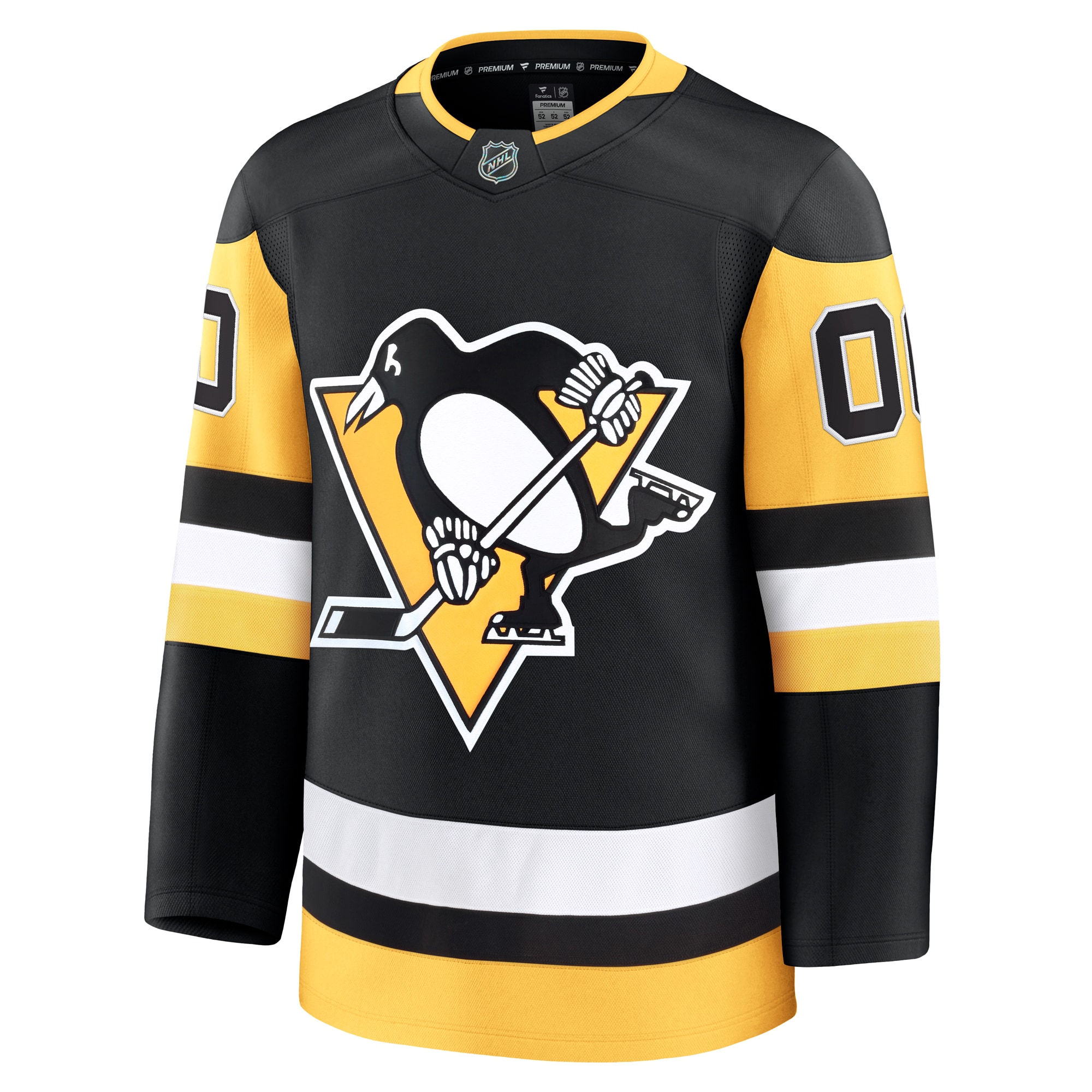 Pittsburgh Penguins Fanatics Home Premium Custom Jersey – Black Clowdercats