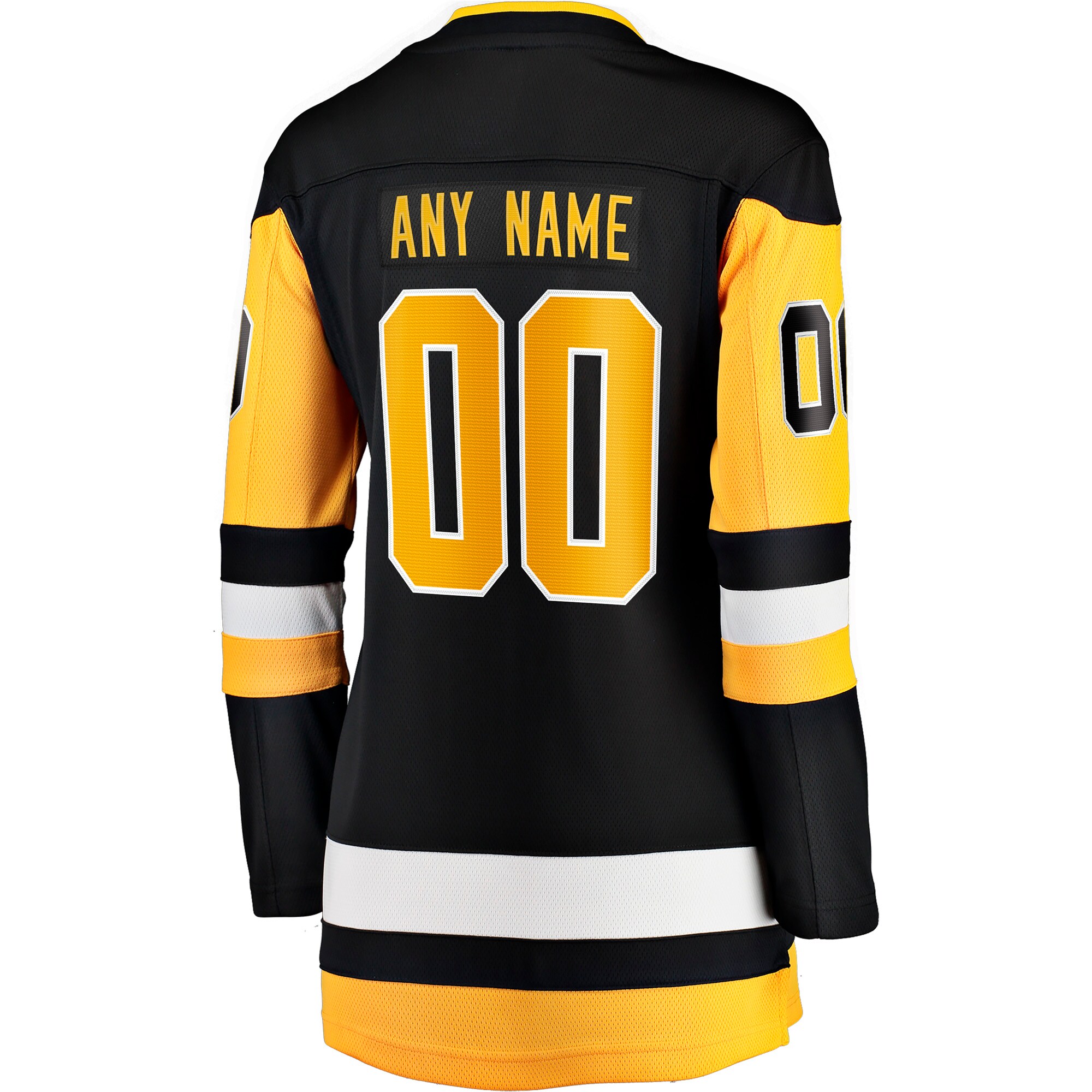Pittsburgh Penguins Fanatics Women’s Home Breakaway Custom Jersey – Black Clowdercats