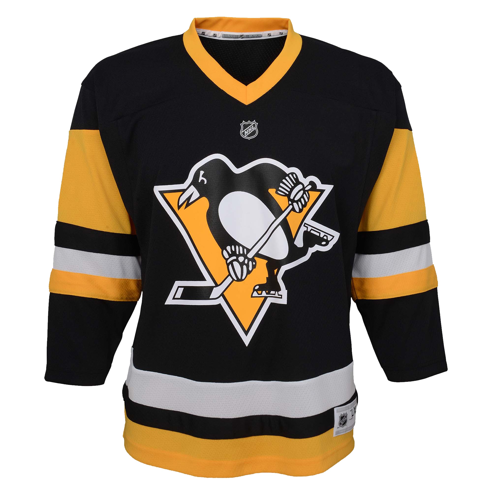 Pittsburgh Penguins Youth Home Replica Custom Jersey – Black Clowdercats