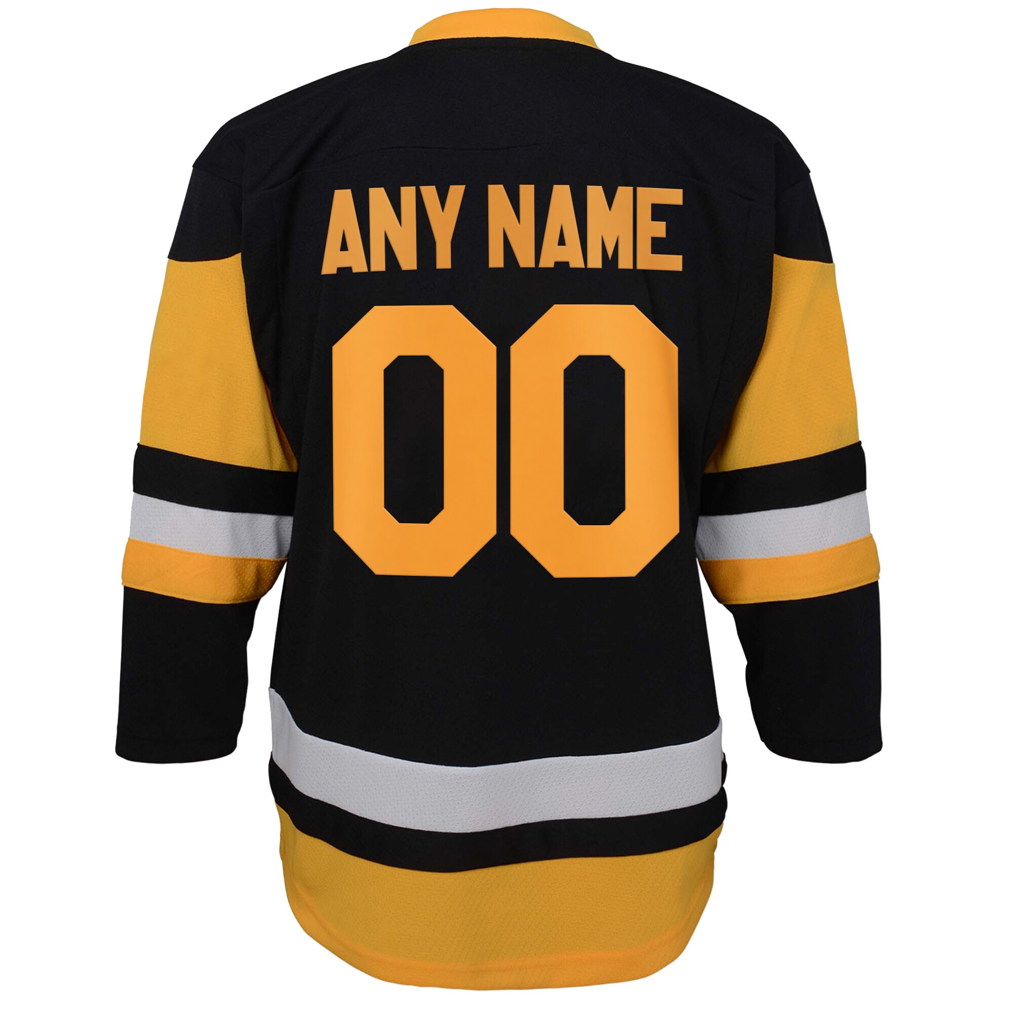 Pittsburgh Penguins Youth Home Replica Custom Jersey – Black Clowdercats