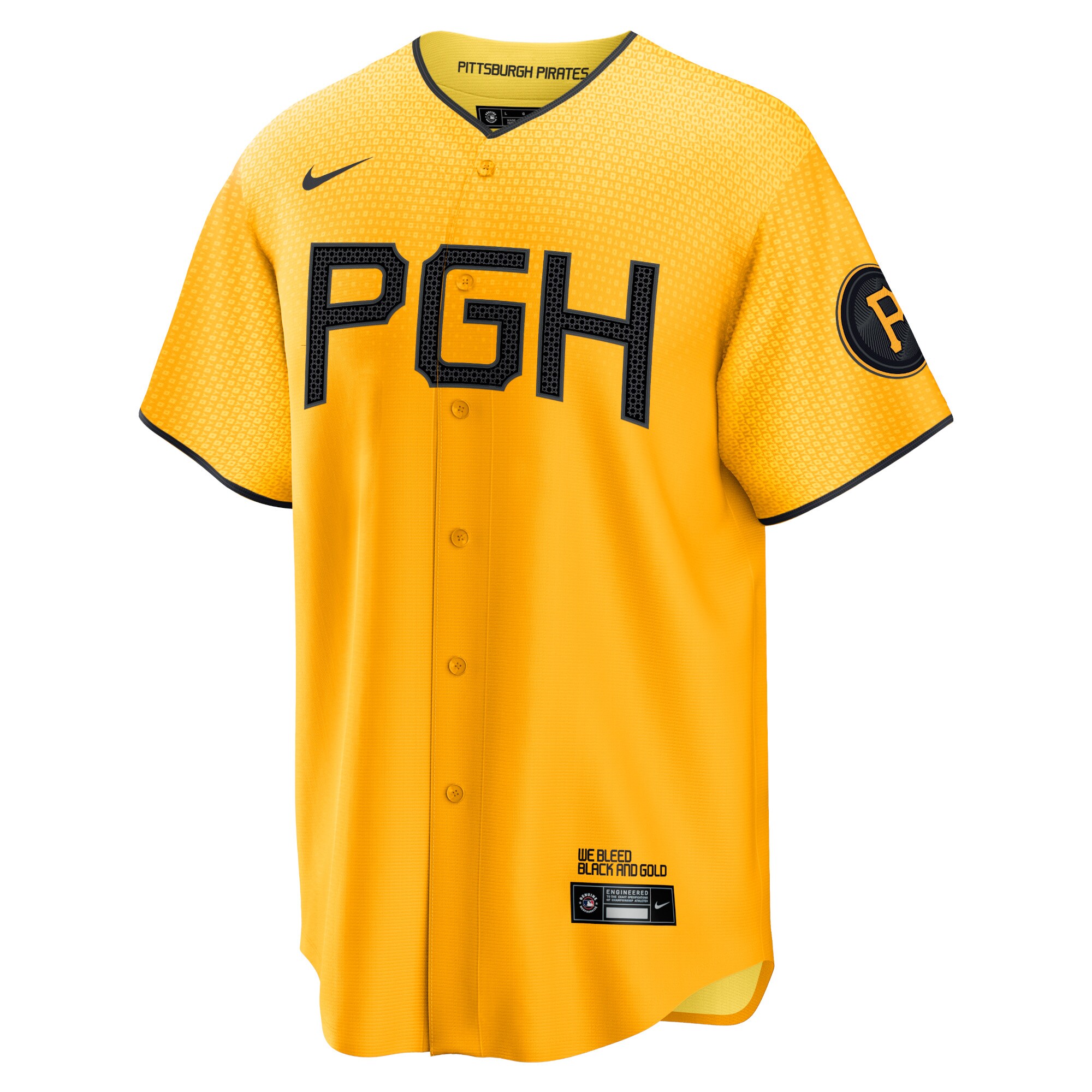 Pittsburgh Pirates Nike City Connect Replica Jersey – Gold
