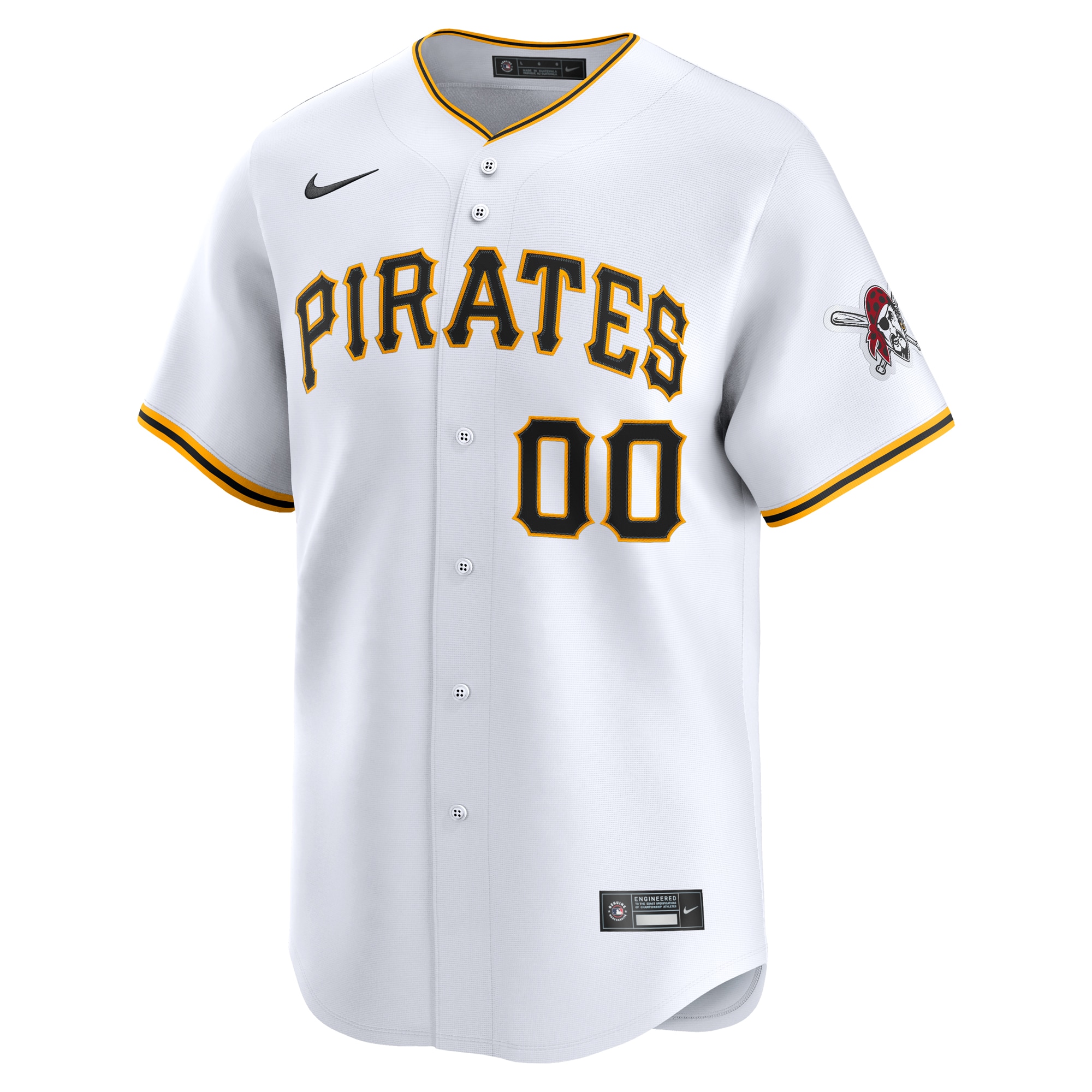 Pittsburgh Pirates Nike Home Limited Custom Jersey – White