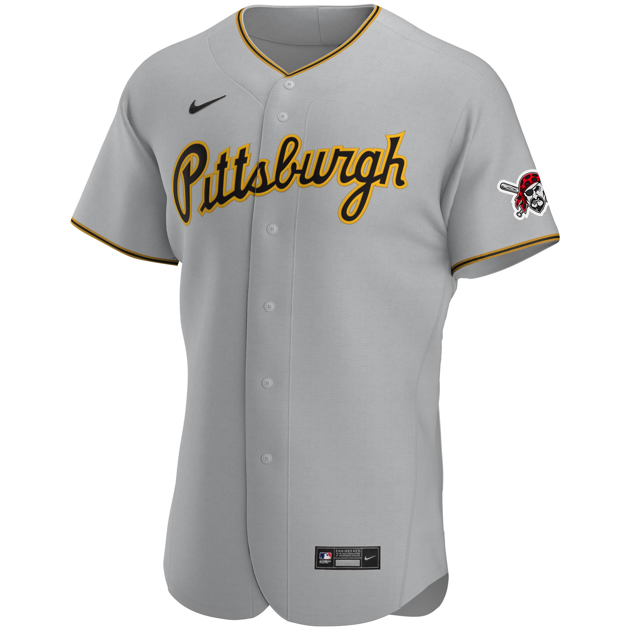 Pittsburgh Pirates Nike Road Authentic Team Jersey – Gray