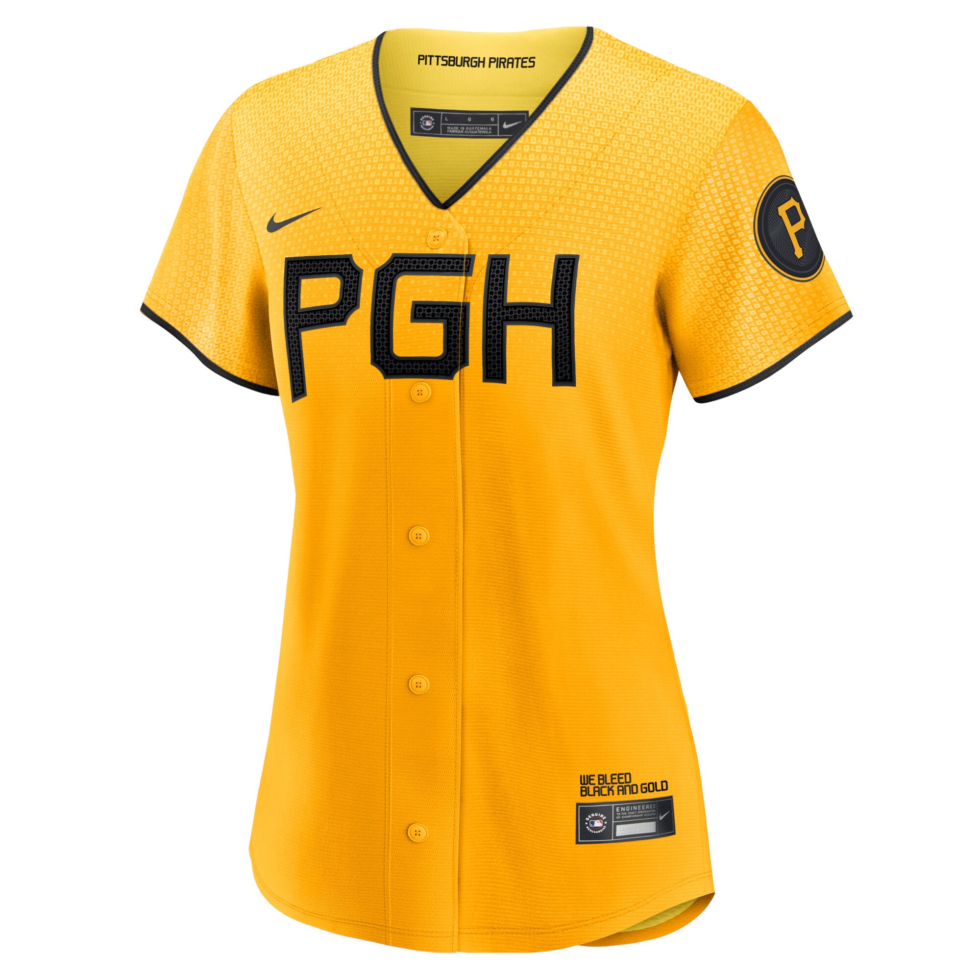 Pittsburgh Pirates Nike Women’s City Connect Replica Jersey – Gold