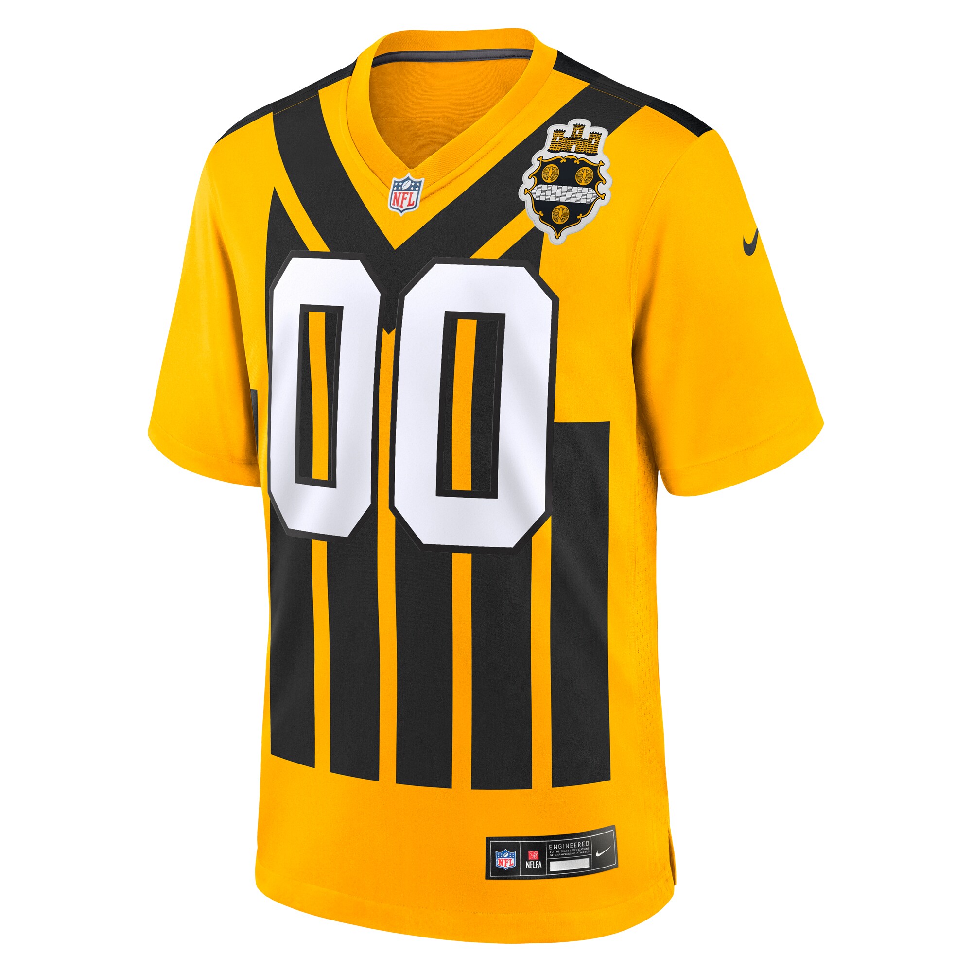 Pittsburgh Steelers Nike Youth Alternate 1933 Throwback Game Custom Jersey – Gold Clowdercats