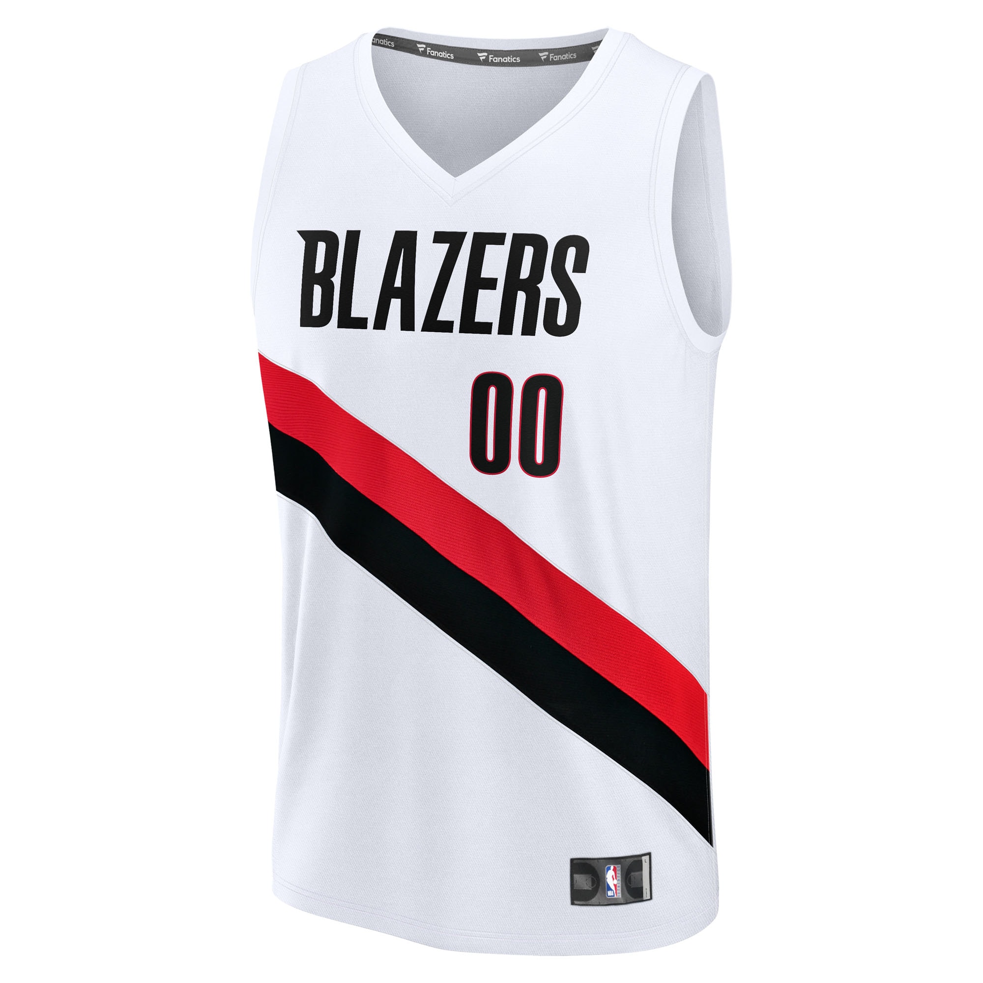 Portland Trail Blazers Fanatics Youth Fast Break Replica Custom Jersey – Association Edition – White Clowdercats