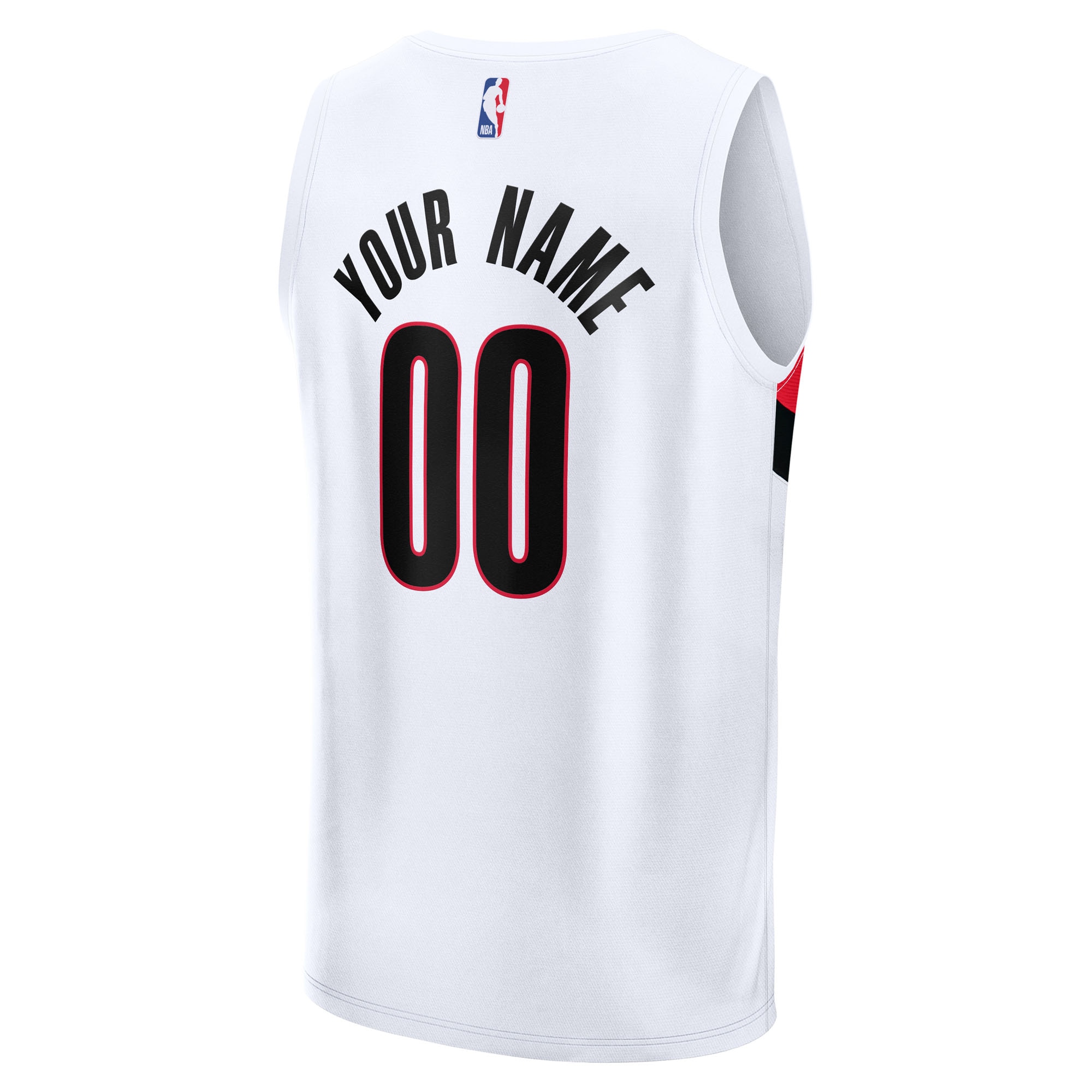 Portland Trail Blazers Fanatics Youth Fast Break Replica Custom Jersey – Association Edition – White Clowdercats