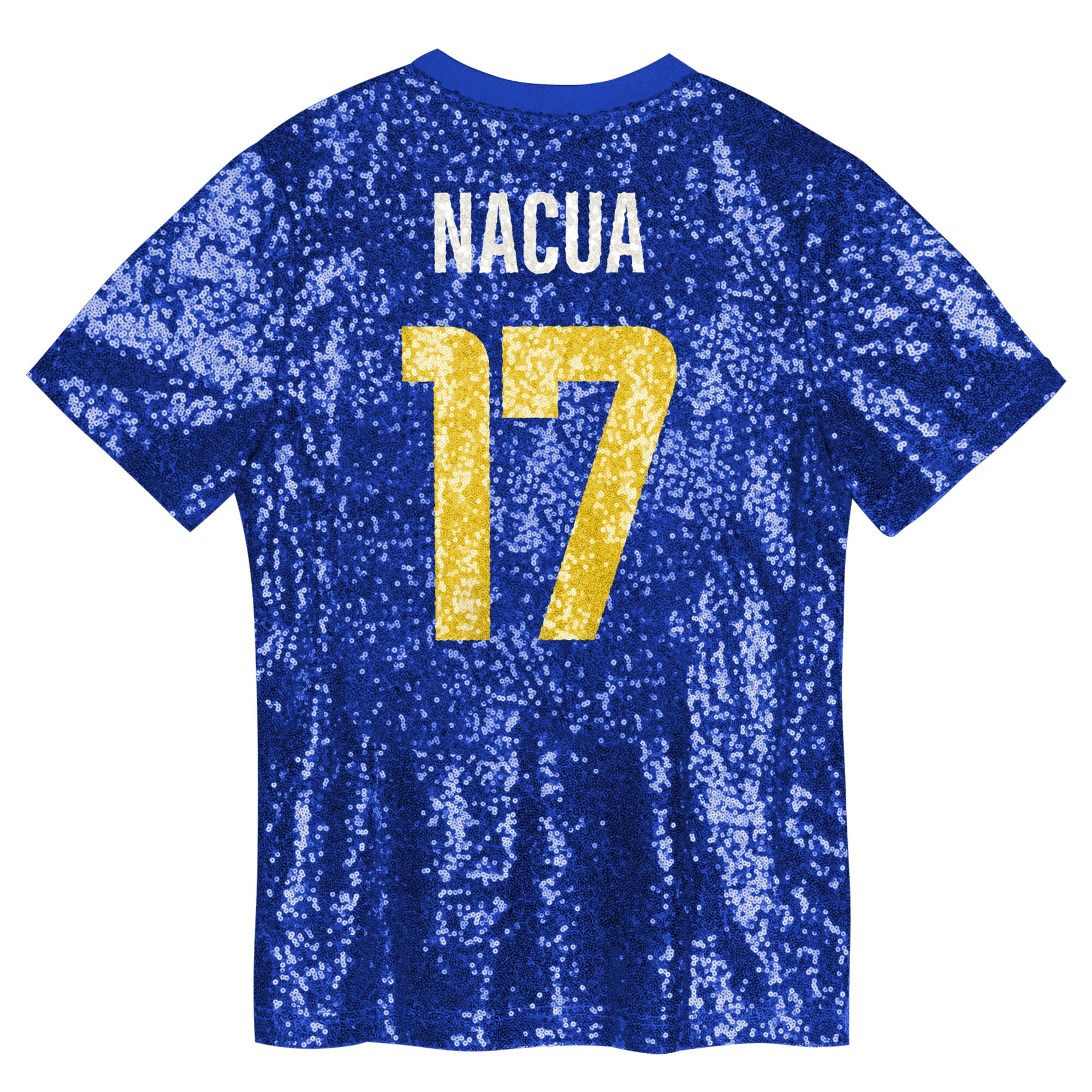 Puka Nacua Los Angeles Rams Girls Youth Sequin V-Neck Fashion Jersey – Royal Clowdercats