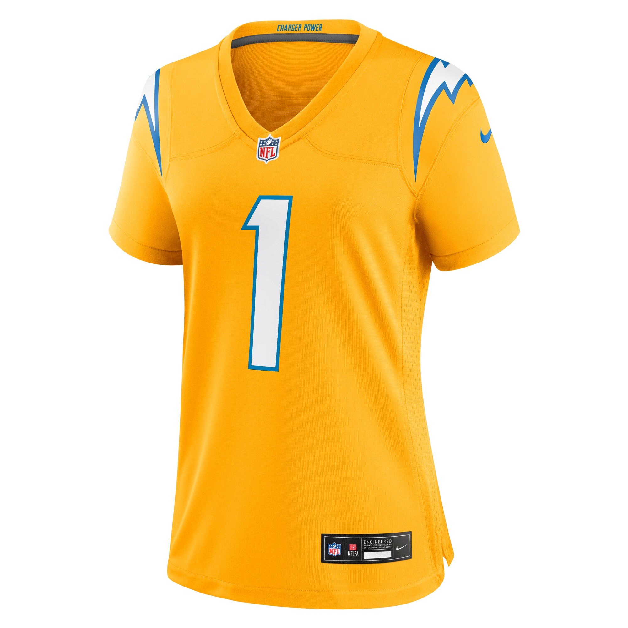 Quentin Johnston Los Angeles Chargers Nike Women’s Alternate Charger Power Game Jersey – Gold Clowdercats