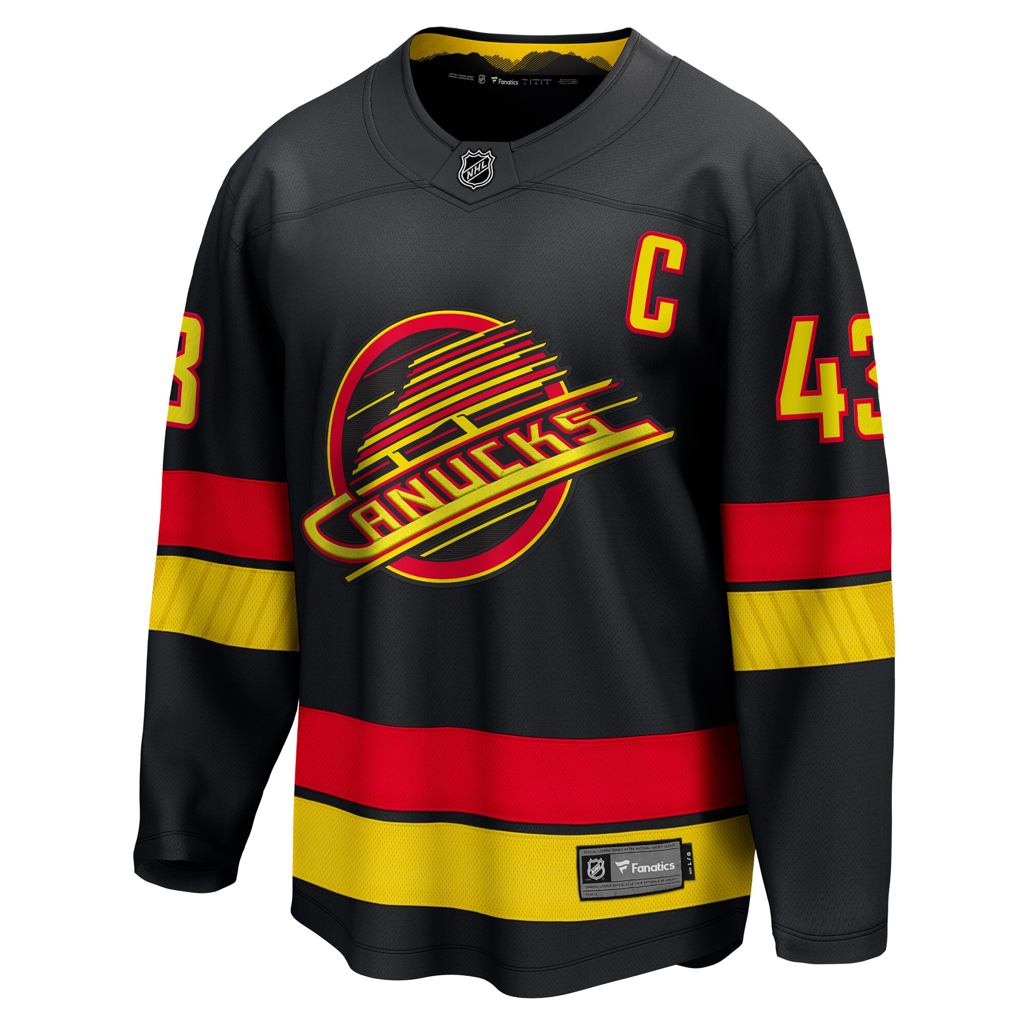 Quinn Hughes Vancouver Canucks Fanatics Alternate Breakaway Jersey – Black Clowdercats