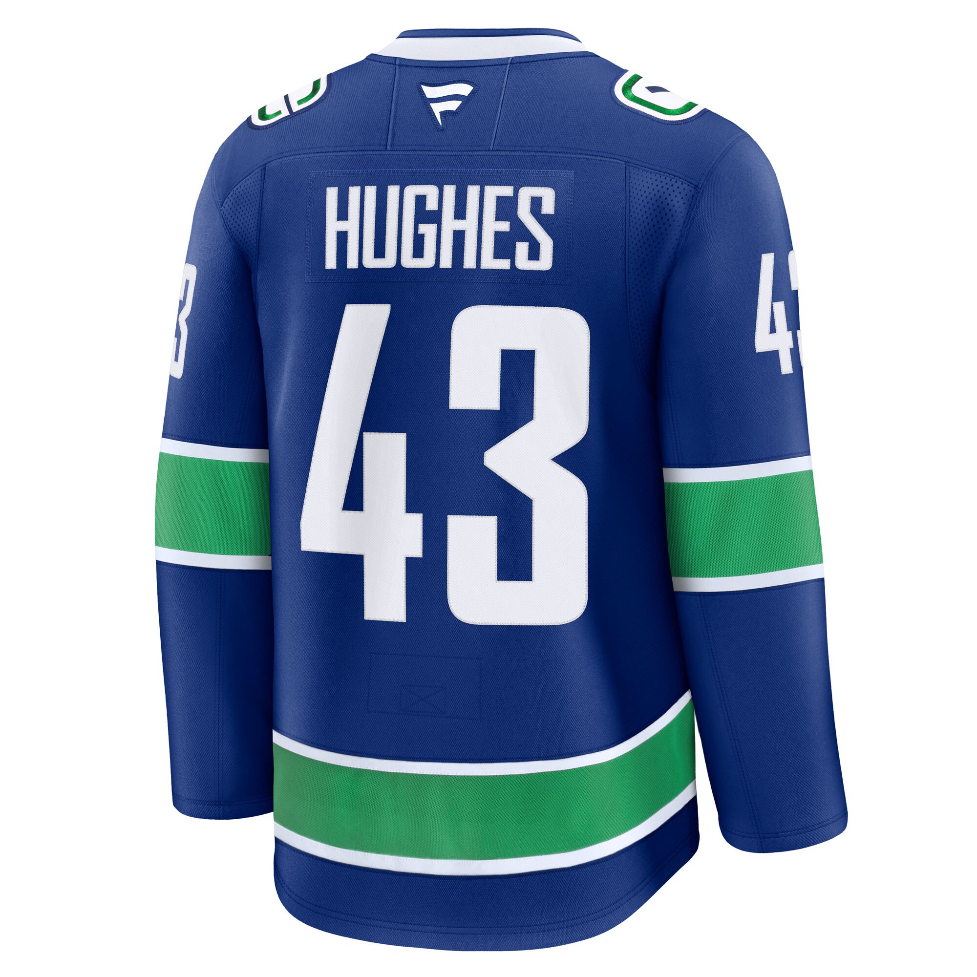 Quinn Hughes Vancouver Canucks Fanatics Home Premium Jersey – Blue Clowdercats