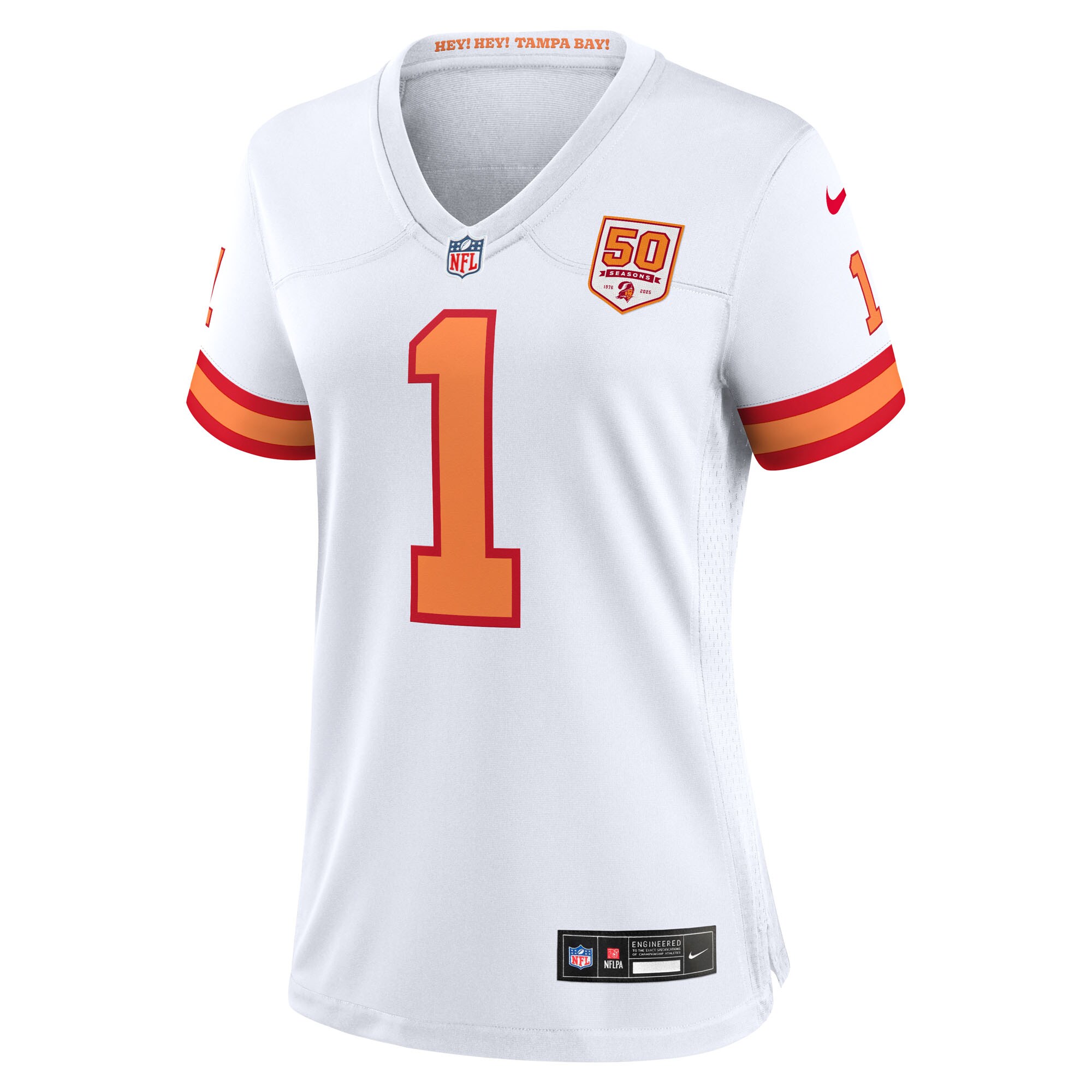 Rachaad White ’76 Tampa Bay Buccaneers Nike Women’s 50th Season Game Jersey – White Clowdercats