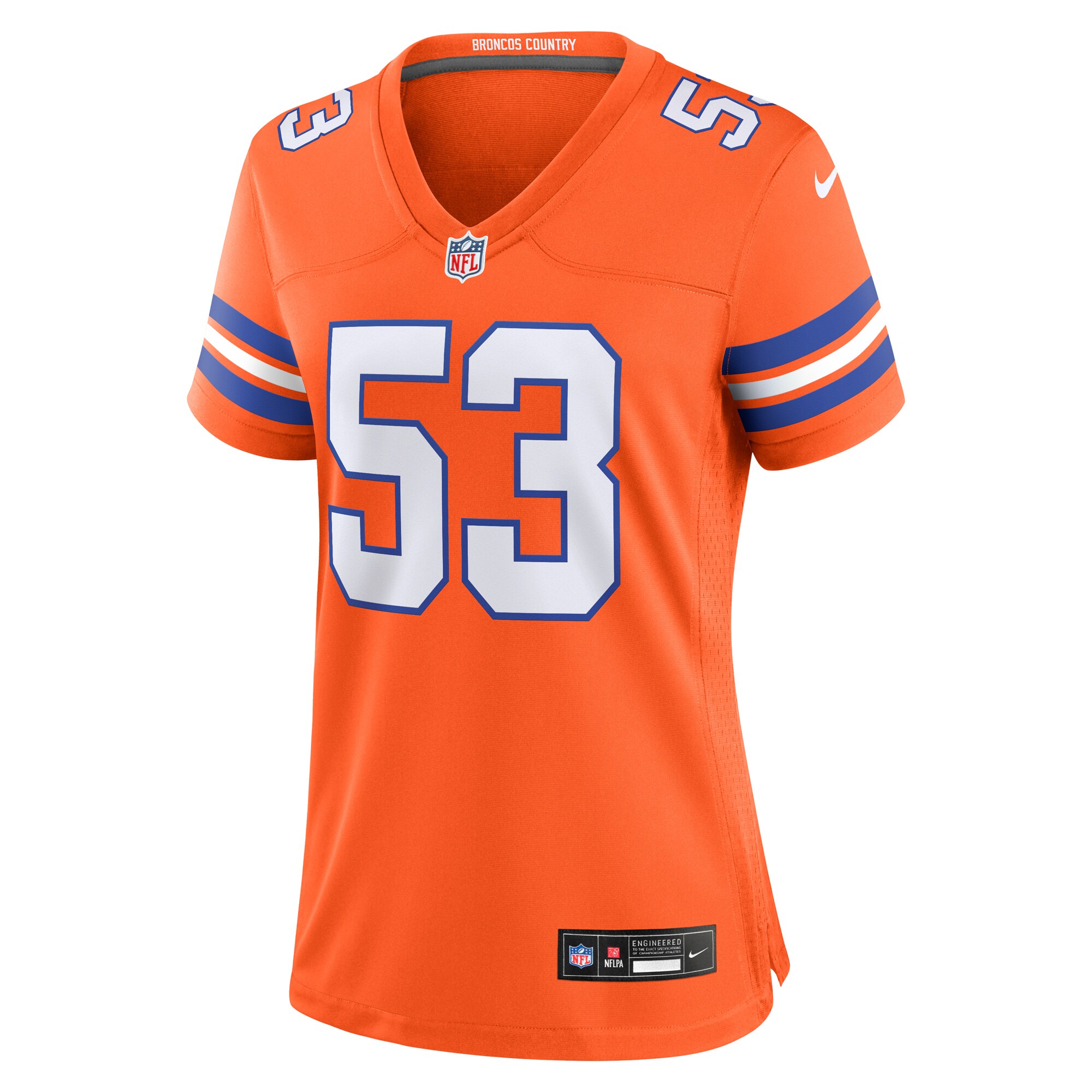 Randy Gradishar Denver Broncos Nike Women’s Mile High Collection 1977 Throwback Retired Player Game Jersey – Orange Clowdercats
