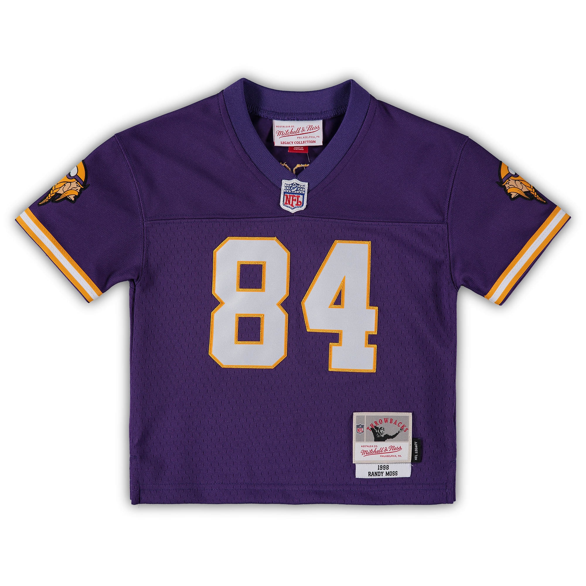 Randy Moss Minnesota Vikings Mitchell & Ness Toddler 1998 Retired Legacy Jersey – Purple Clowdercats
