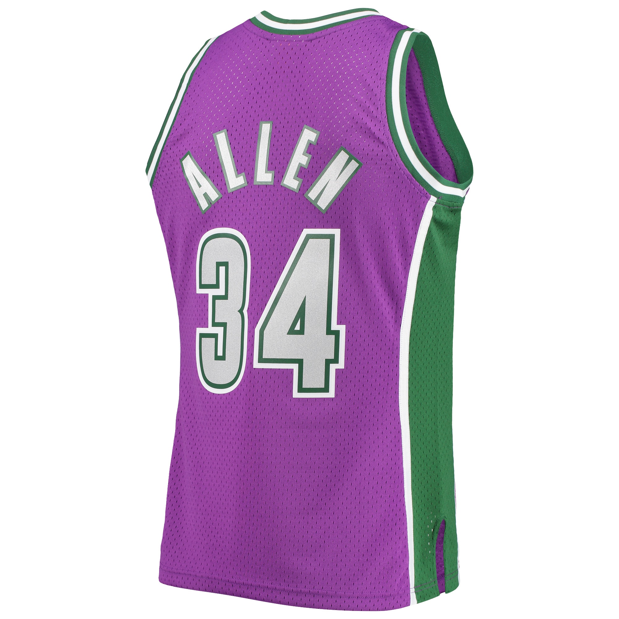 Ray Allen Milwaukee Bucks Mitchell & Ness 2001/02 Hardwood Classics Swingman Jersey – Purple Clowdercats