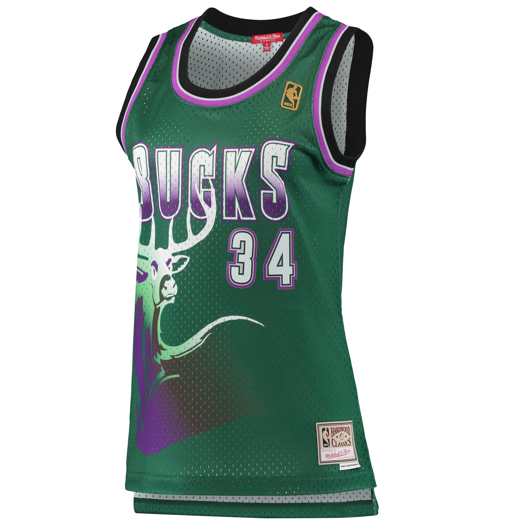 Ray Allen Milwaukee Bucks Mitchell & Ness Women’s 1996/97 Hardwood Classics Swingman Jersey – Green Clowdercats