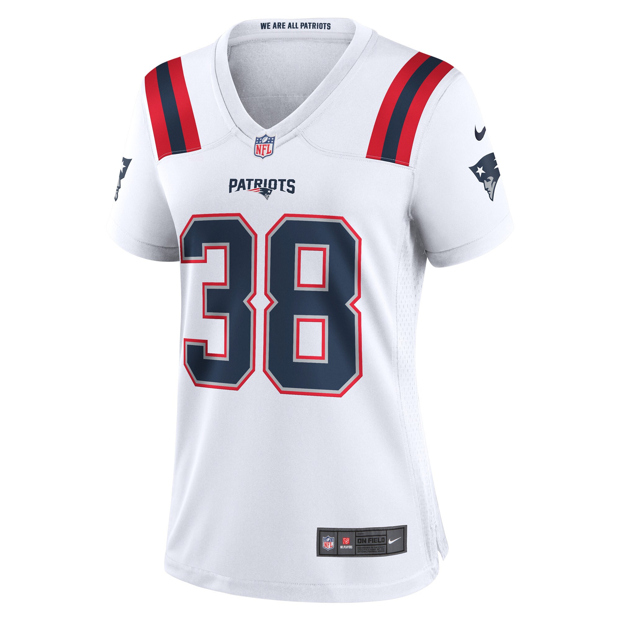 Rhamondre Stevenson New England Patriots Nike Women’s Game Player Jersey – White Clowdercats