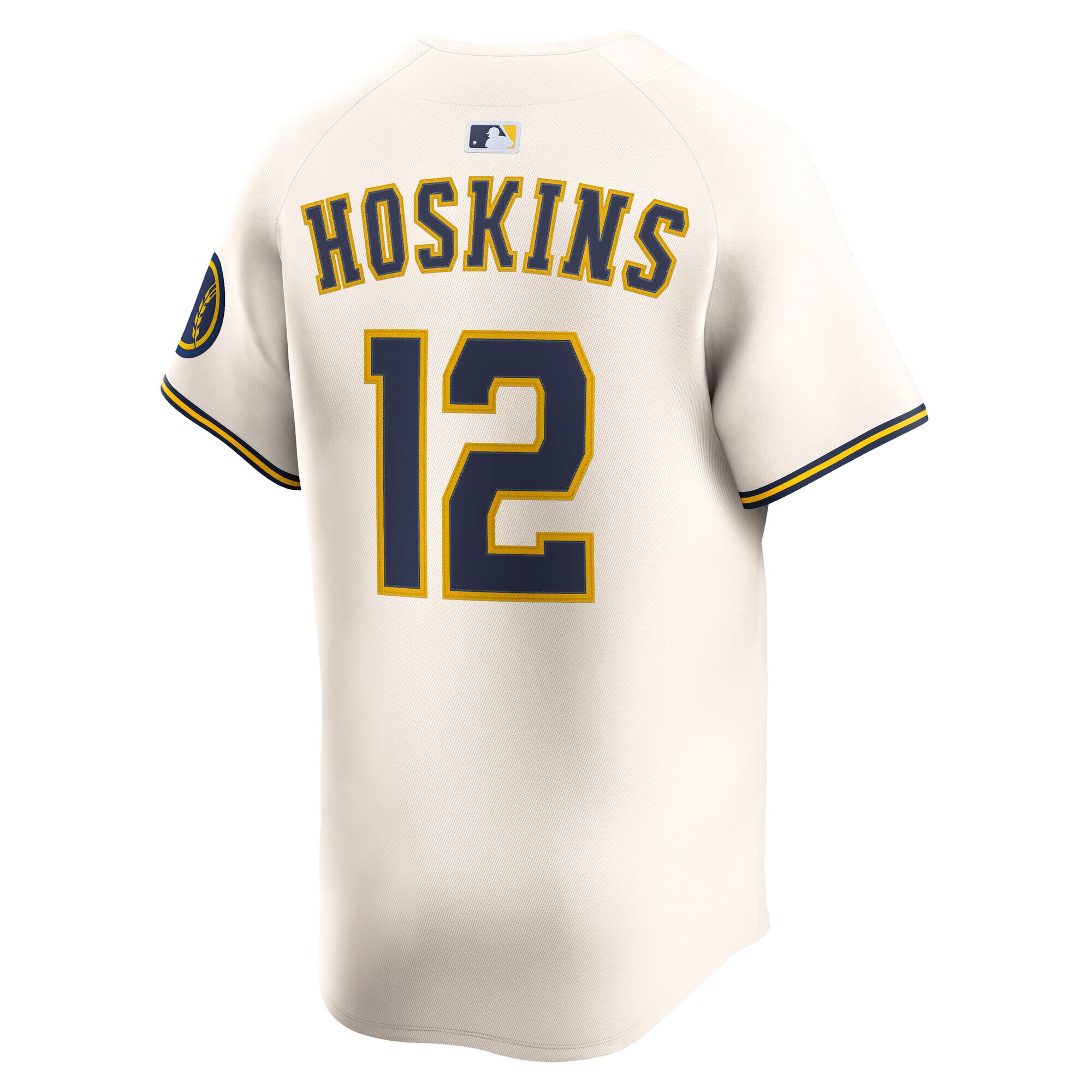 Rhys Hoskins Milwaukee Brewers Nike Home Limited Player Jersey – Cream