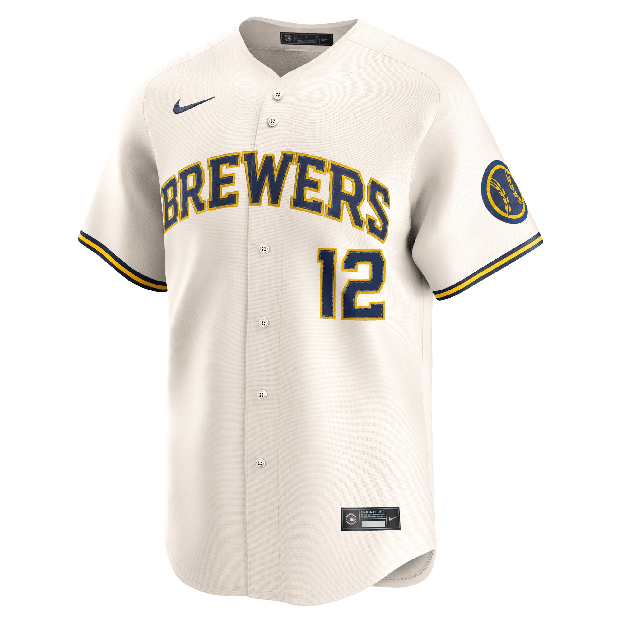 Rhys Hoskins Milwaukee Brewers Nike Home Limited Player Jersey – Cream