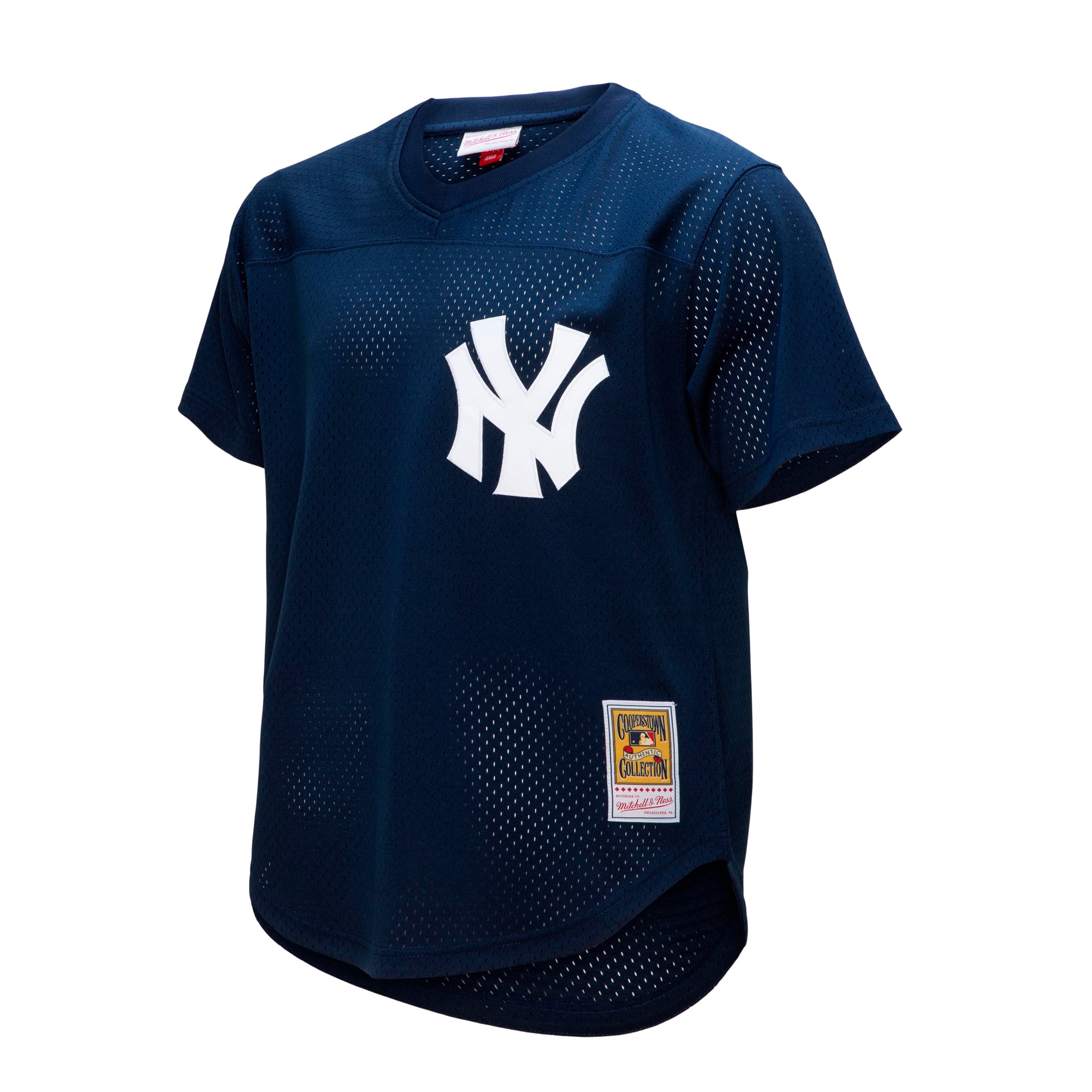 Rickey Henderson New York Yankees Mitchell & Ness Cooperstown Collection Mesh Batting Practice Button-Up Jersey – Navy