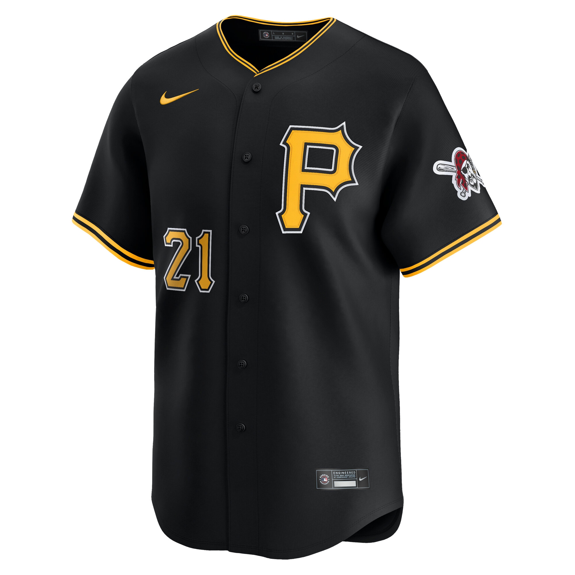 Roberto Clemente Pittsburgh Pirates Nike Alternate Limited Jersey – Black