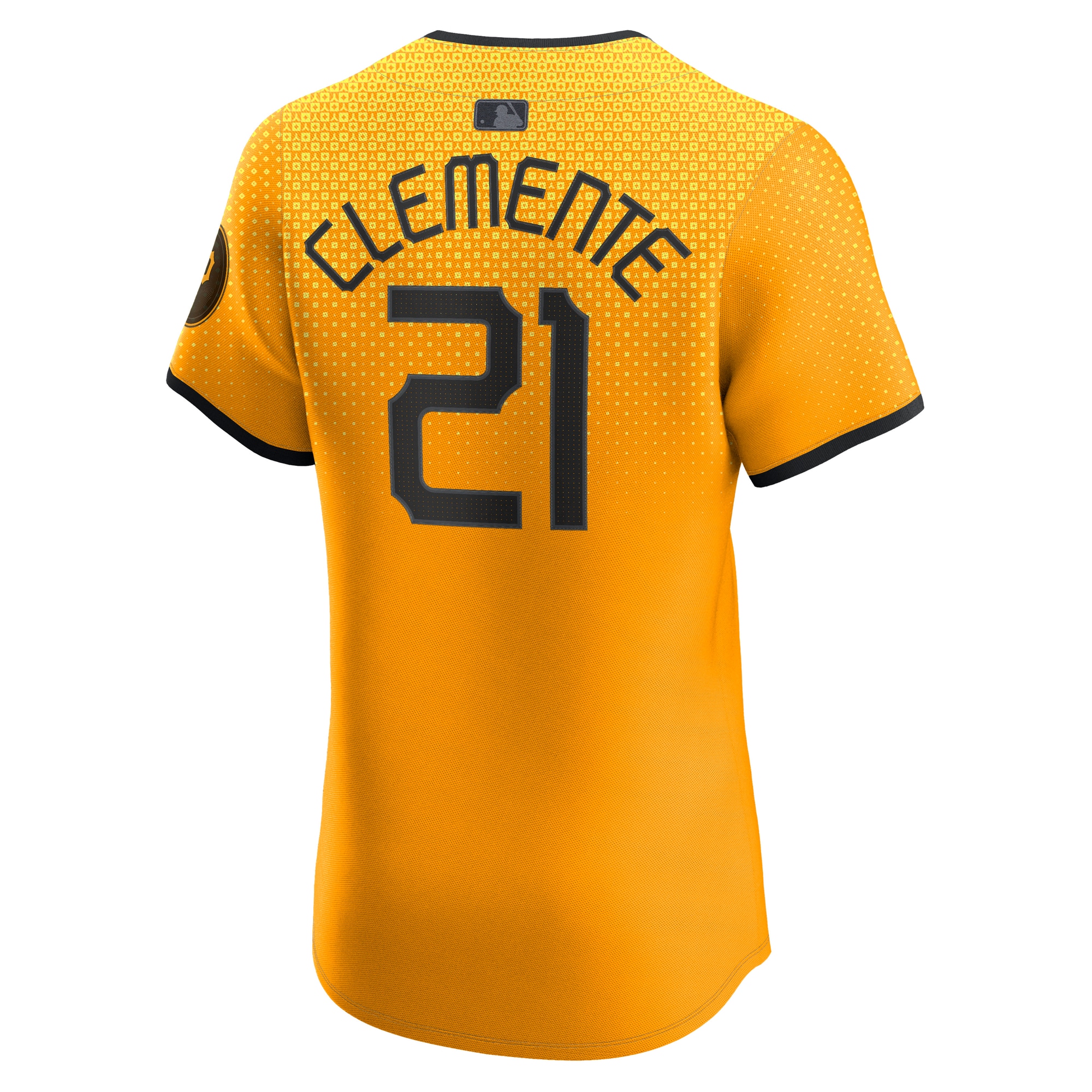 Roberto Clemente Pittsburgh Pirates Nike City Connect Elite Player Jersey – Gold