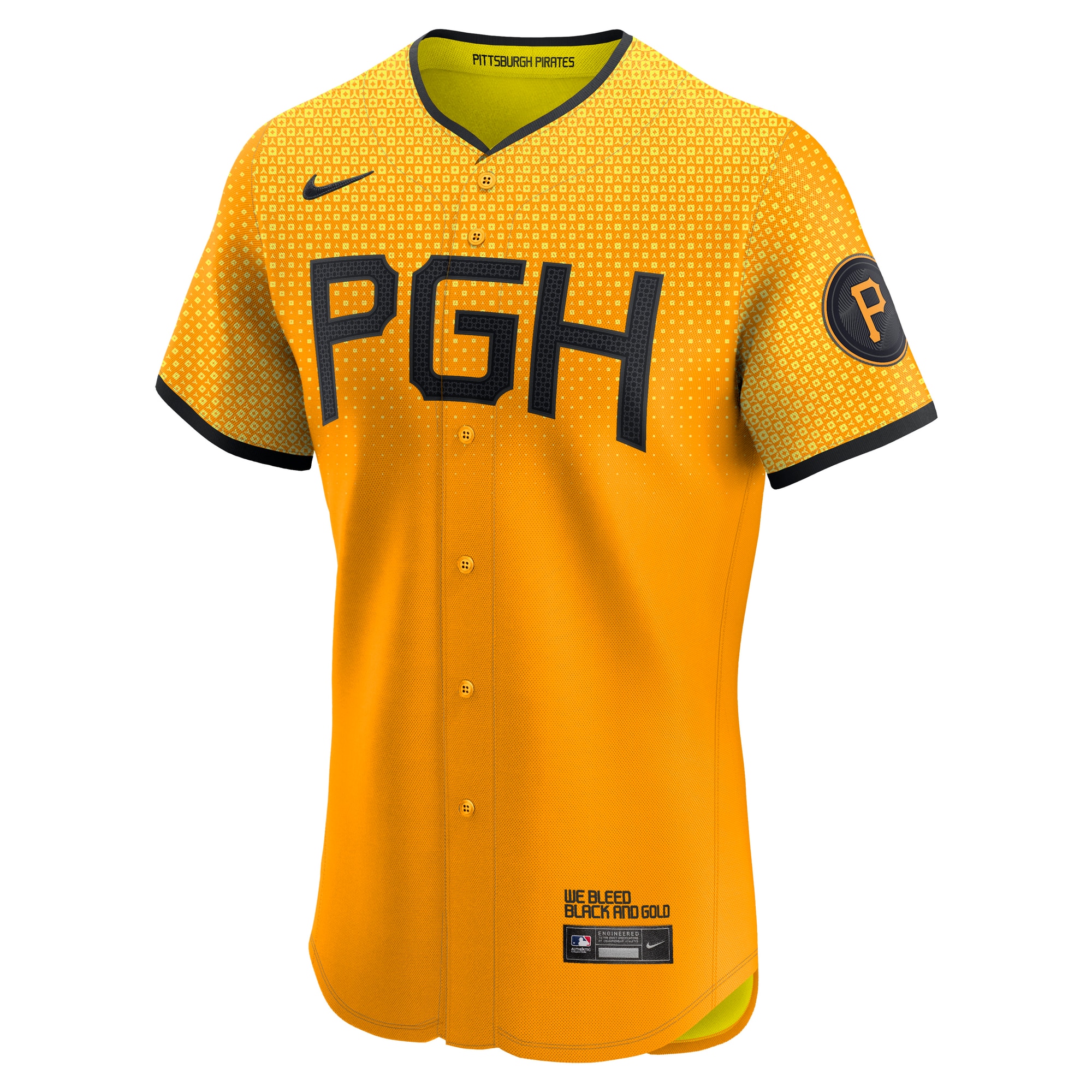 Roberto Clemente Pittsburgh Pirates Nike City Connect Elite Player Jersey – Gold