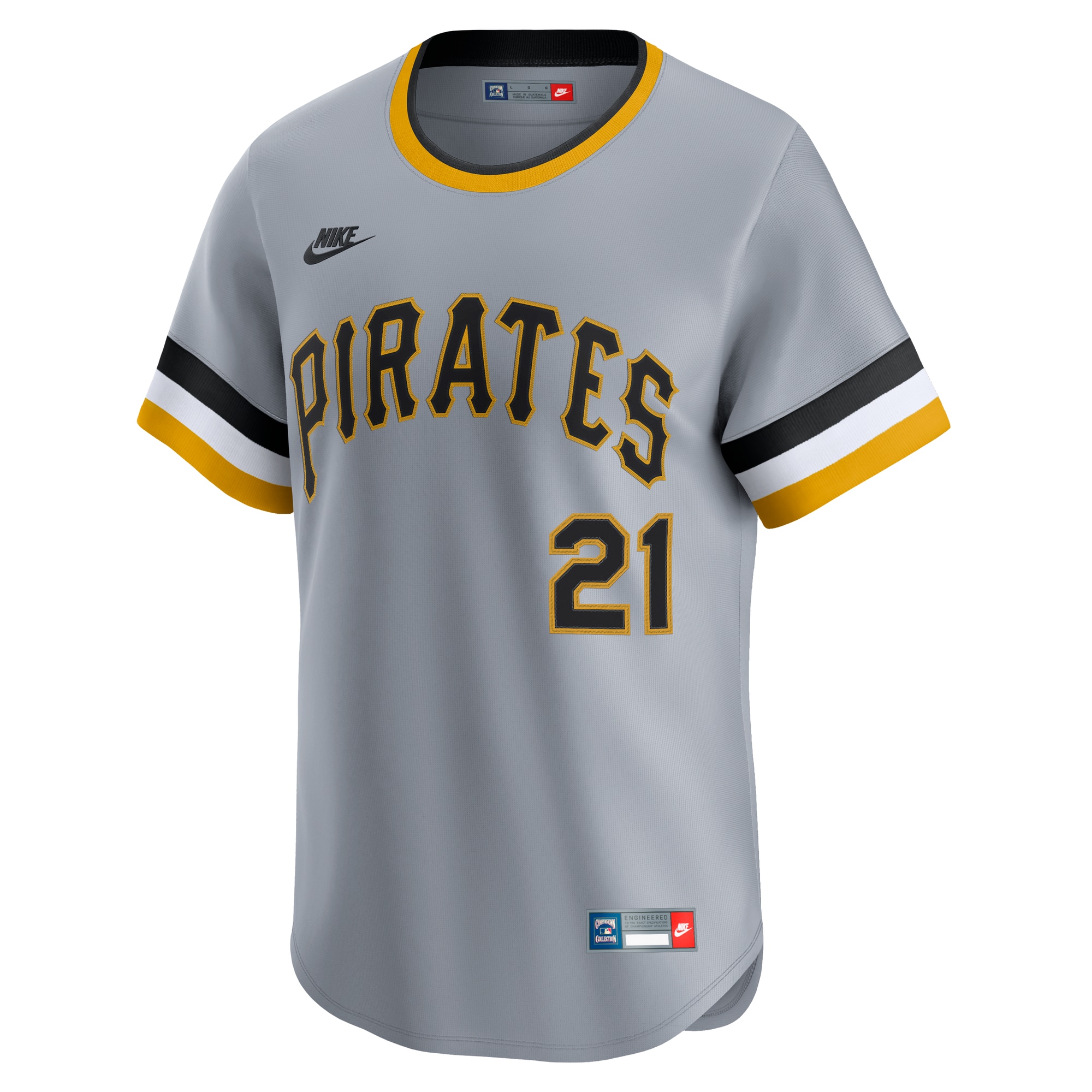 Roberto Clemente Pittsburgh Pirates Nike Throwback Cooperstown Collection Limited Jersey – Gray