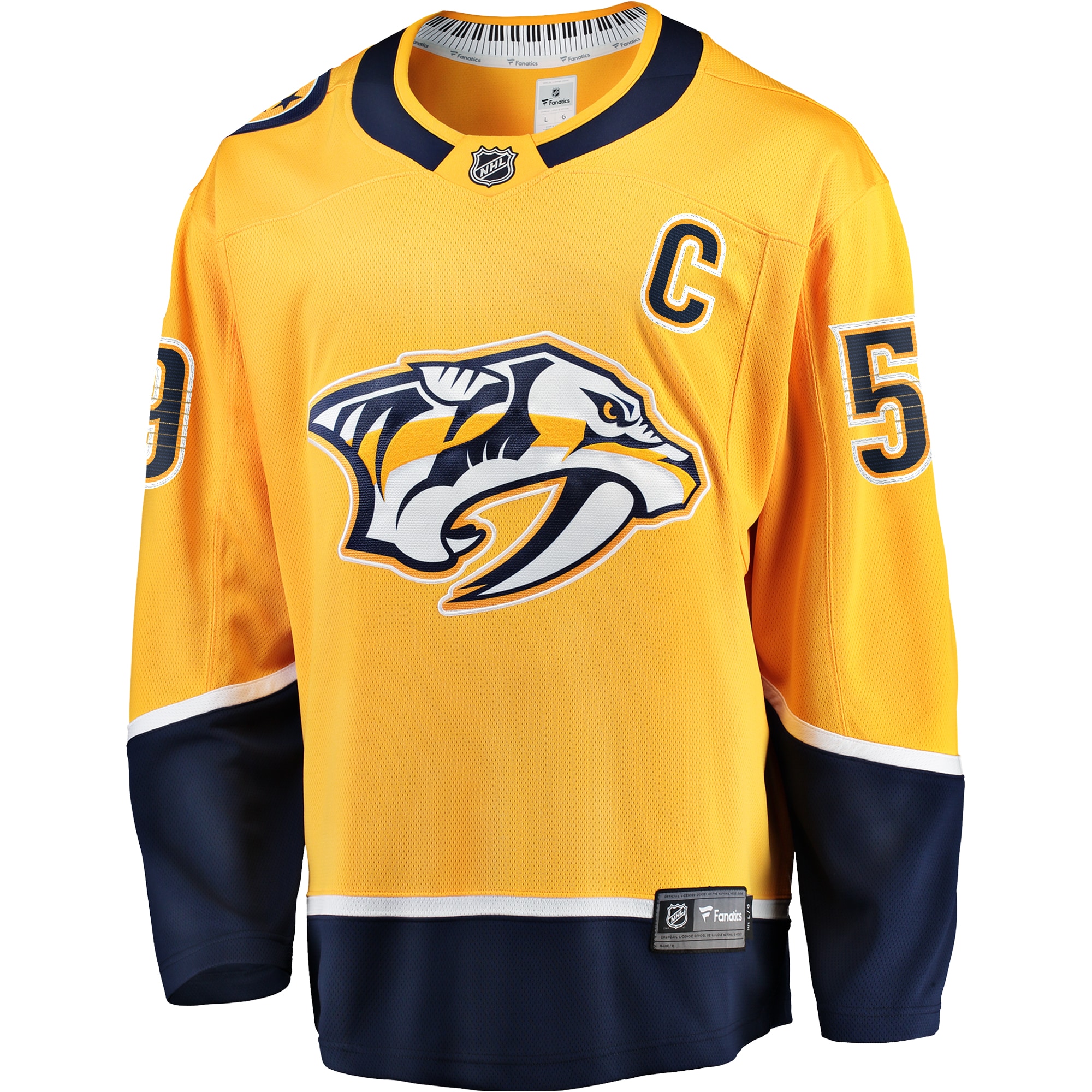 Roman Josi Nashville Predators Fanatics Home Breakaway Jersey – Gold Clowdercats