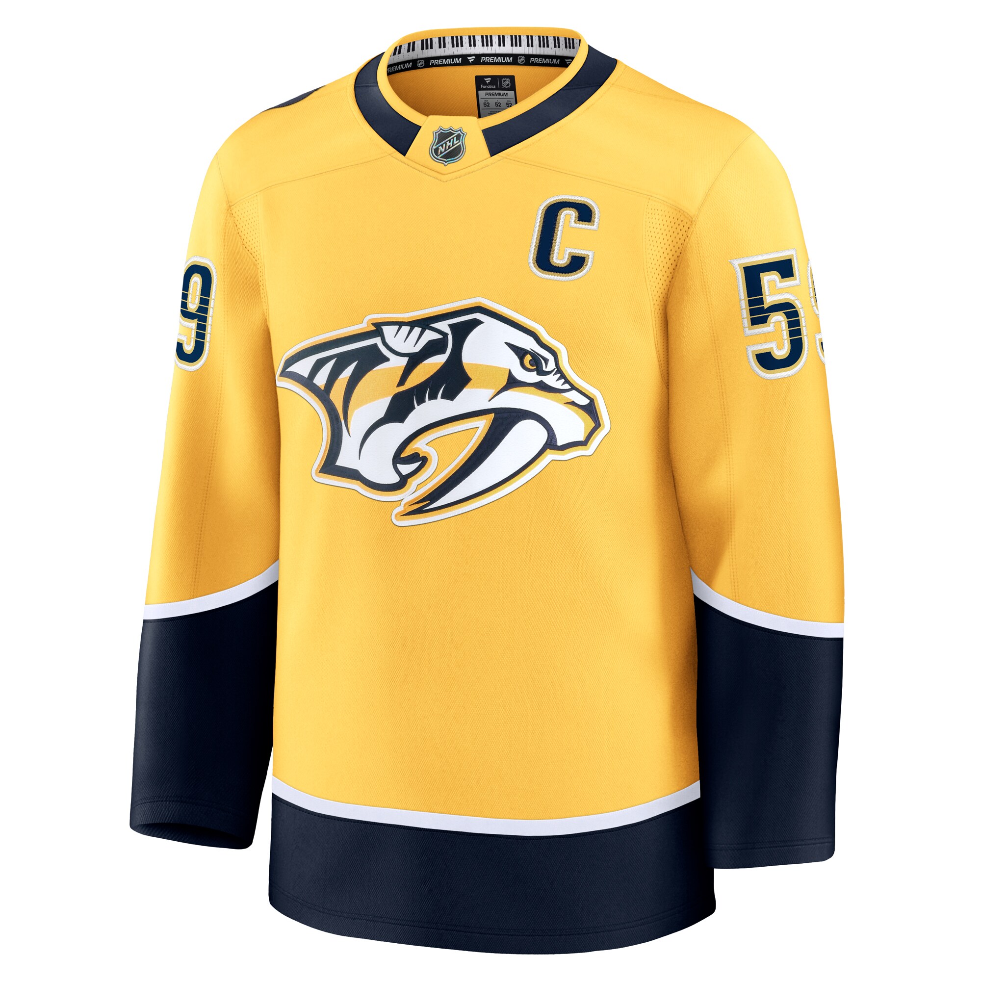 Roman Josi Nashville Predators Fanatics Home Premium Jersey – Yellow Clowdercats