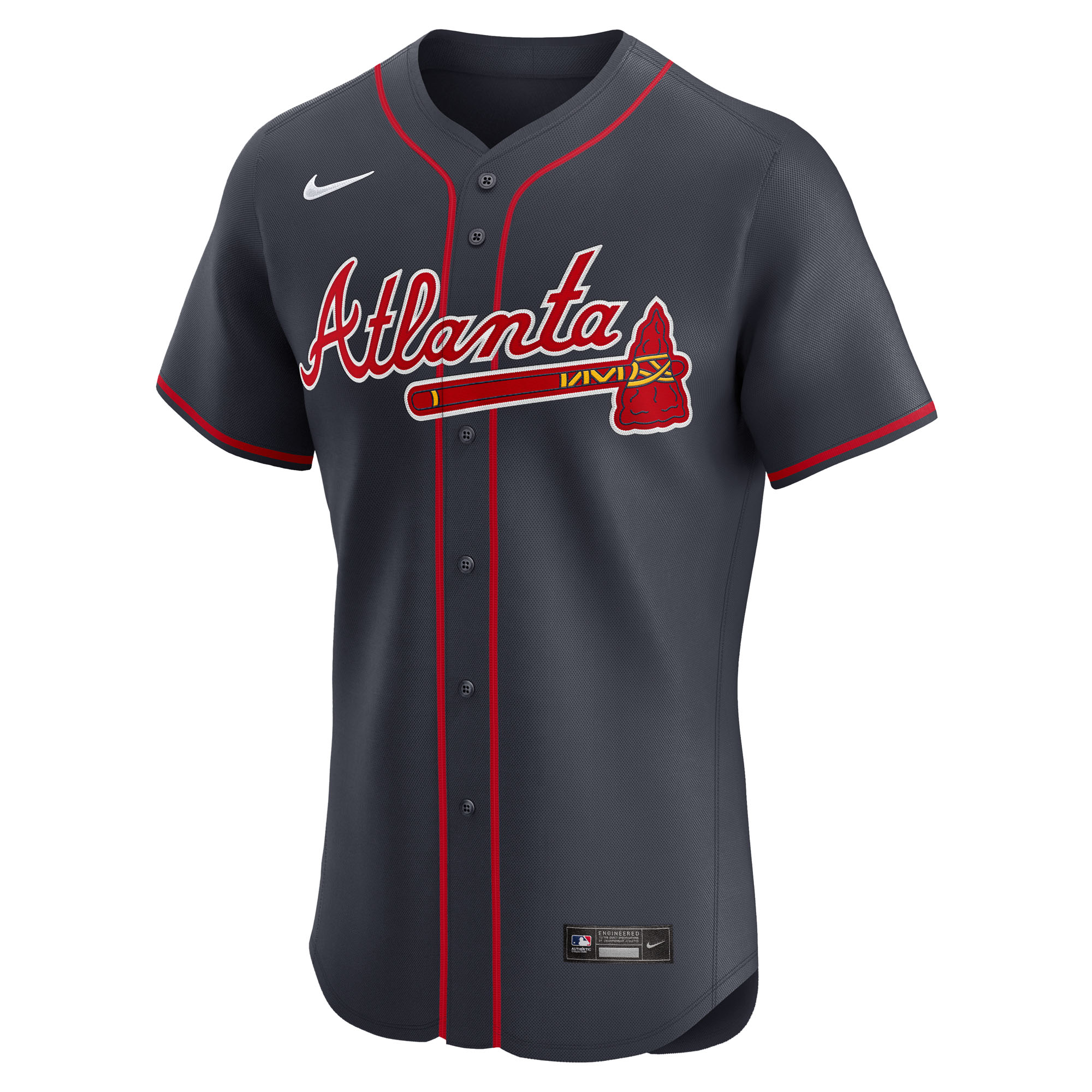 Ronald Acuña Jr. Atlanta Braves Nike Alternate Elite Jersey – Navy