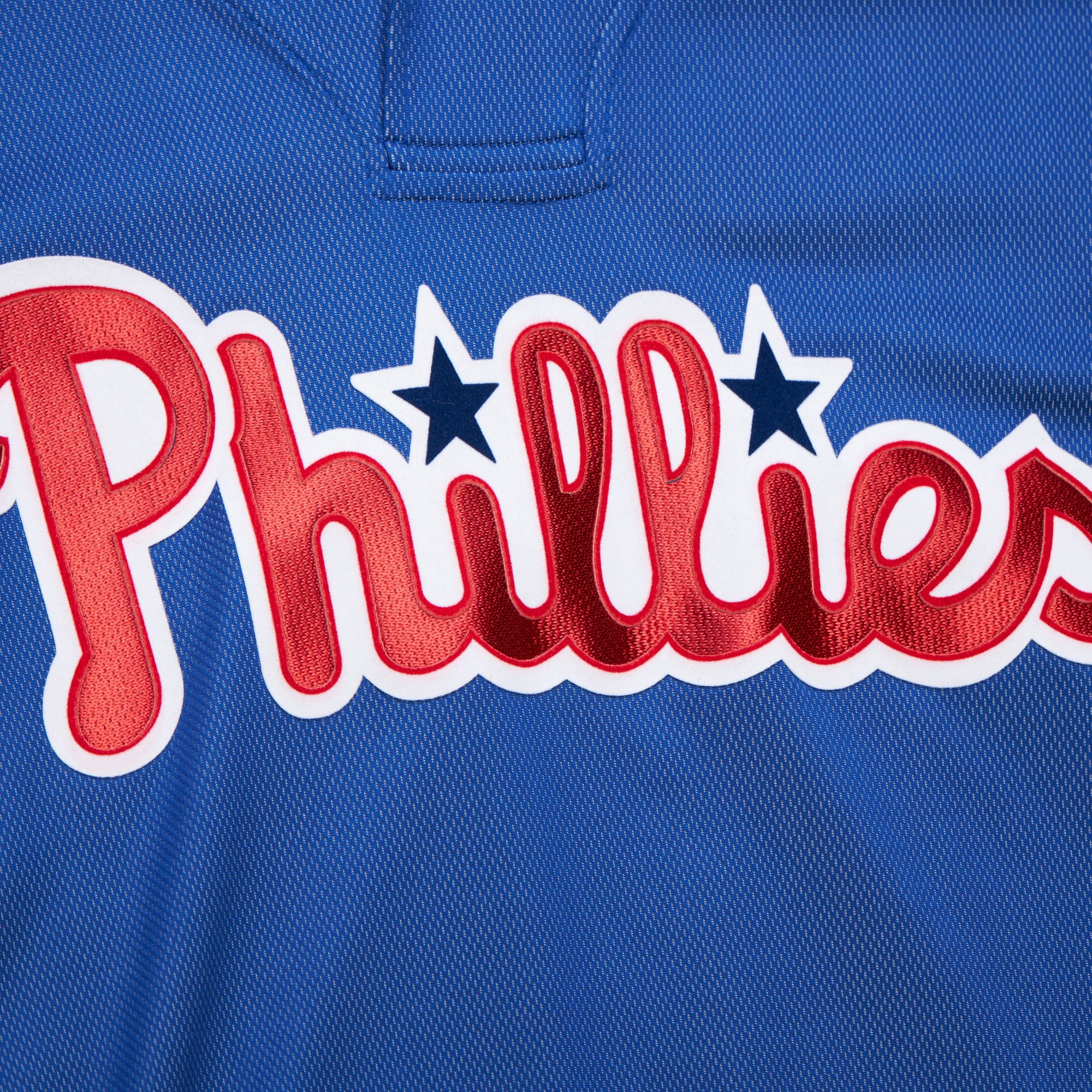Roy Halladay Philadelphia Phillies Mitchell & Ness 2010 Authentic Batting Practice Pullover Jersey – Royal