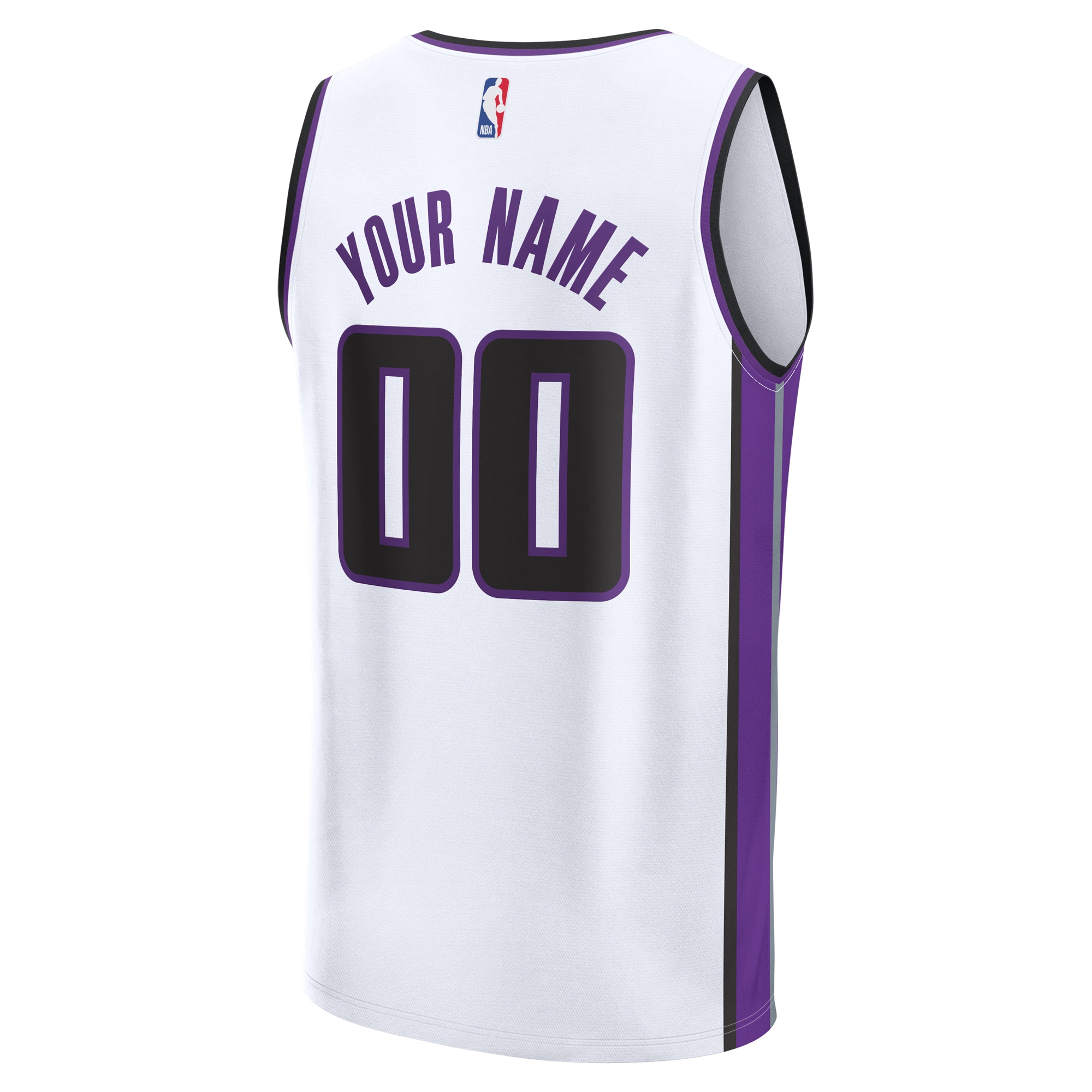 Sacramento Kings Fanatics Fast Break Custom Jersey – Association Edition – White Clowdercats