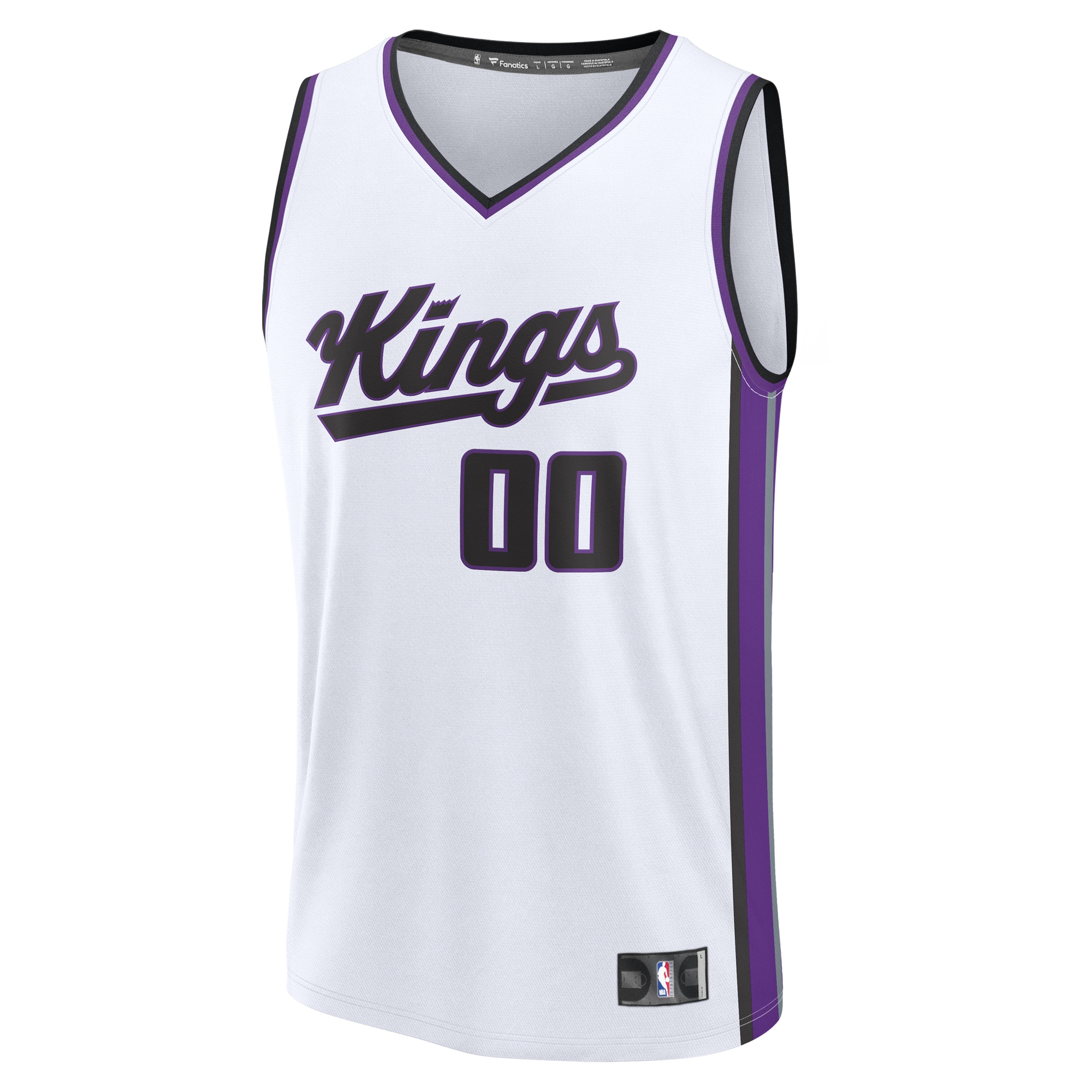 Sacramento Kings Fanatics Fast Break Custom Jersey – Association Edition – White Clowdercats