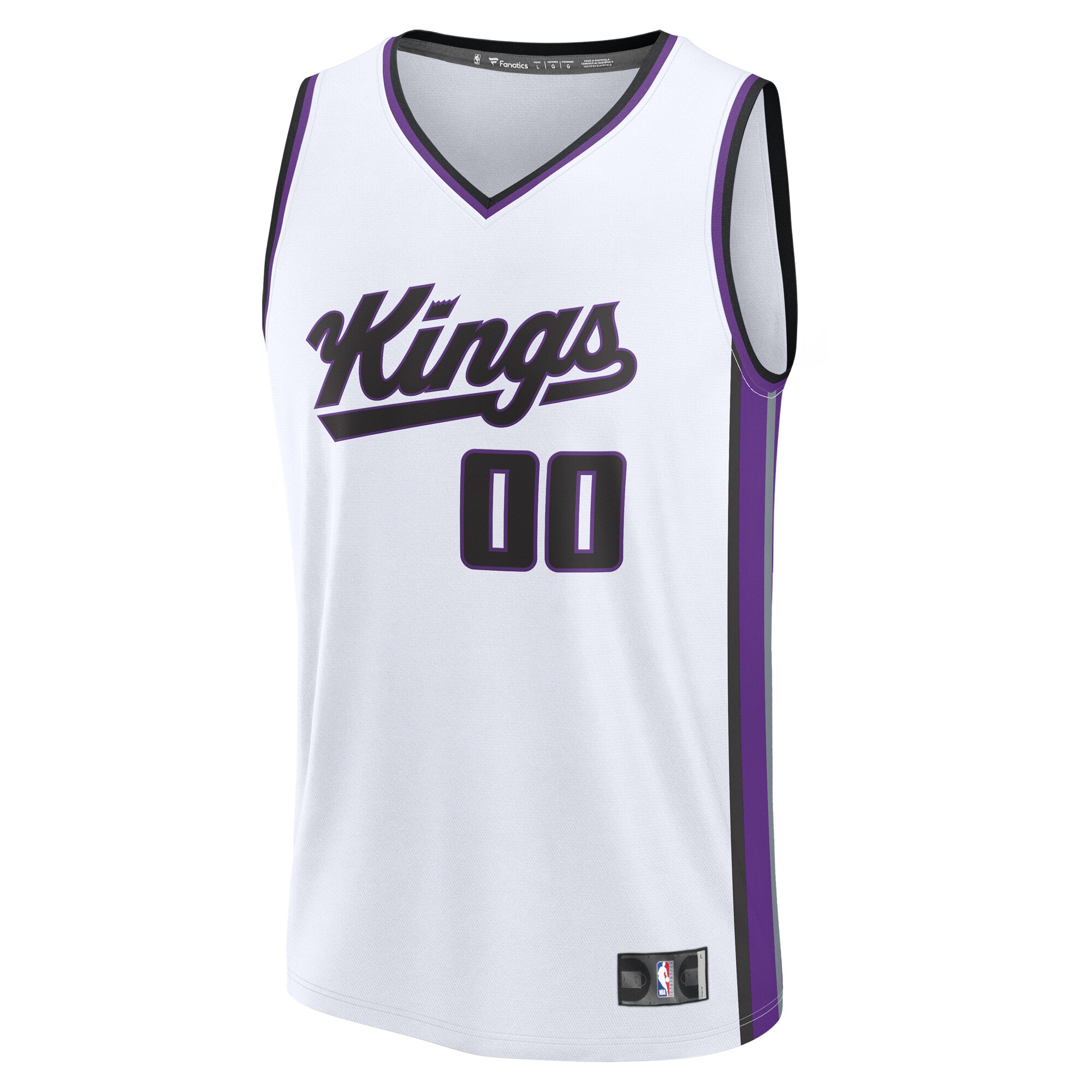 Sacramento Kings Fanatics Youth Fast Break Custom Replica Jersey – White – Association Edition Clowdercats