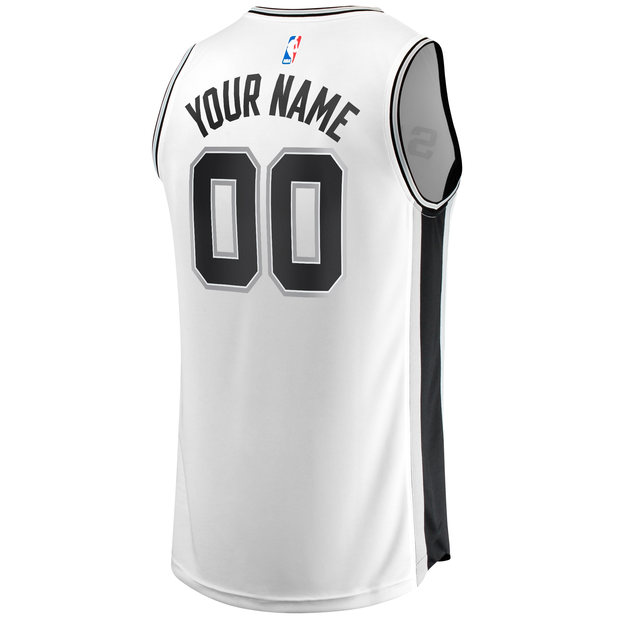San Antonio Spurs Fanatics Fast Break Custom Replica Jersey – Association Edition – White Clowdercats