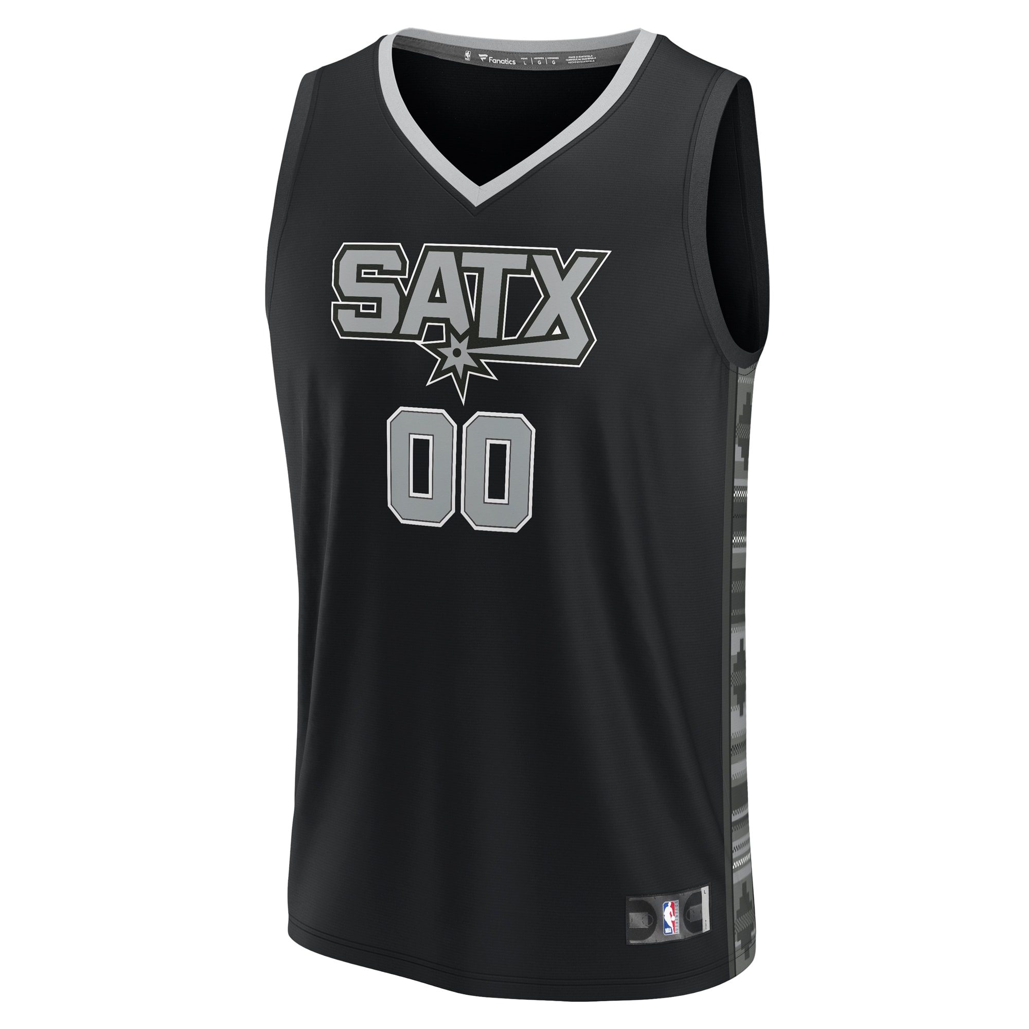San Antonio Spurs Fanatics Fast Break Custom Replica Jersey – Black – Statement Edition Clowdercats