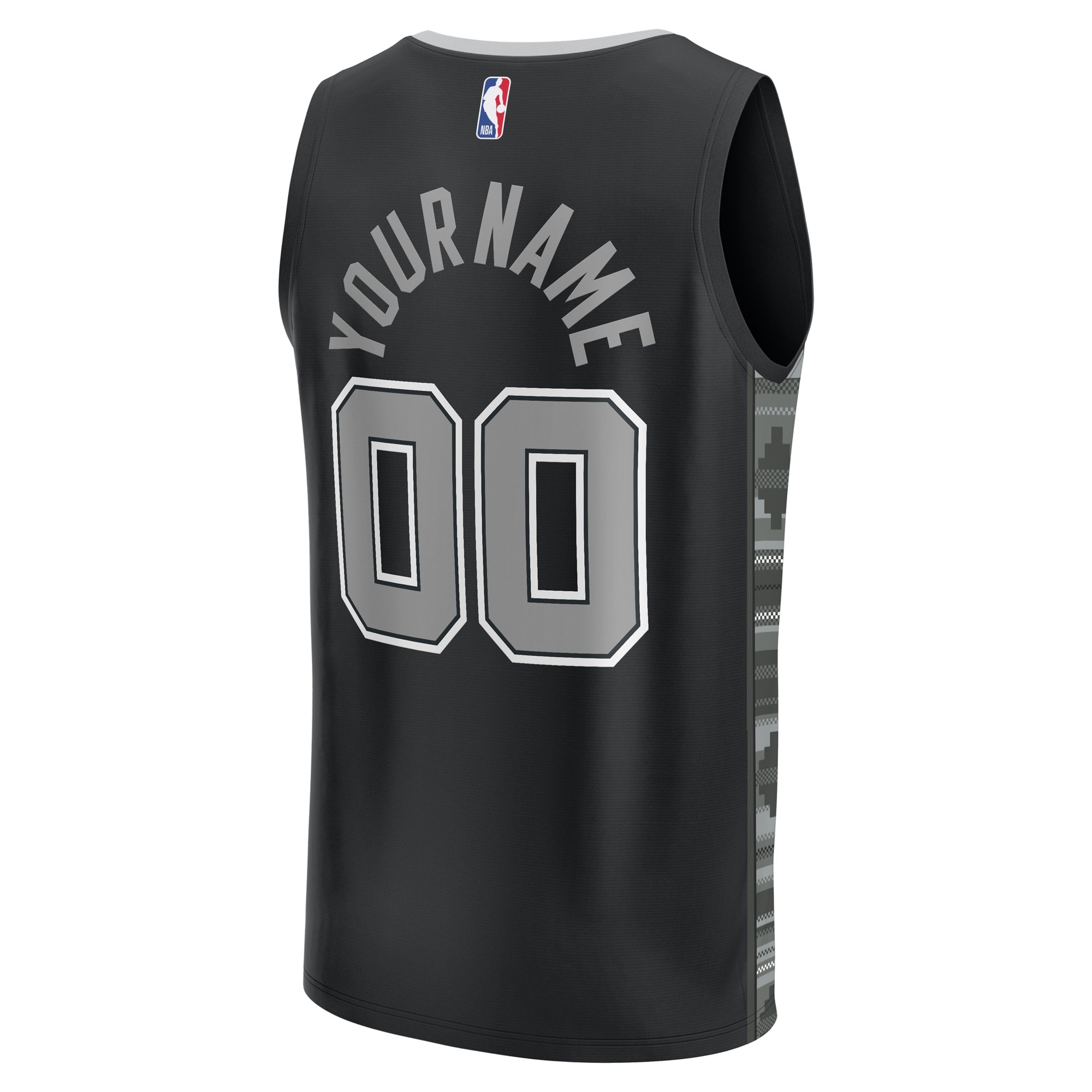 San Antonio Spurs Fanatics Fast Break Custom Replica Jersey – Black – Statement Edition Clowdercats