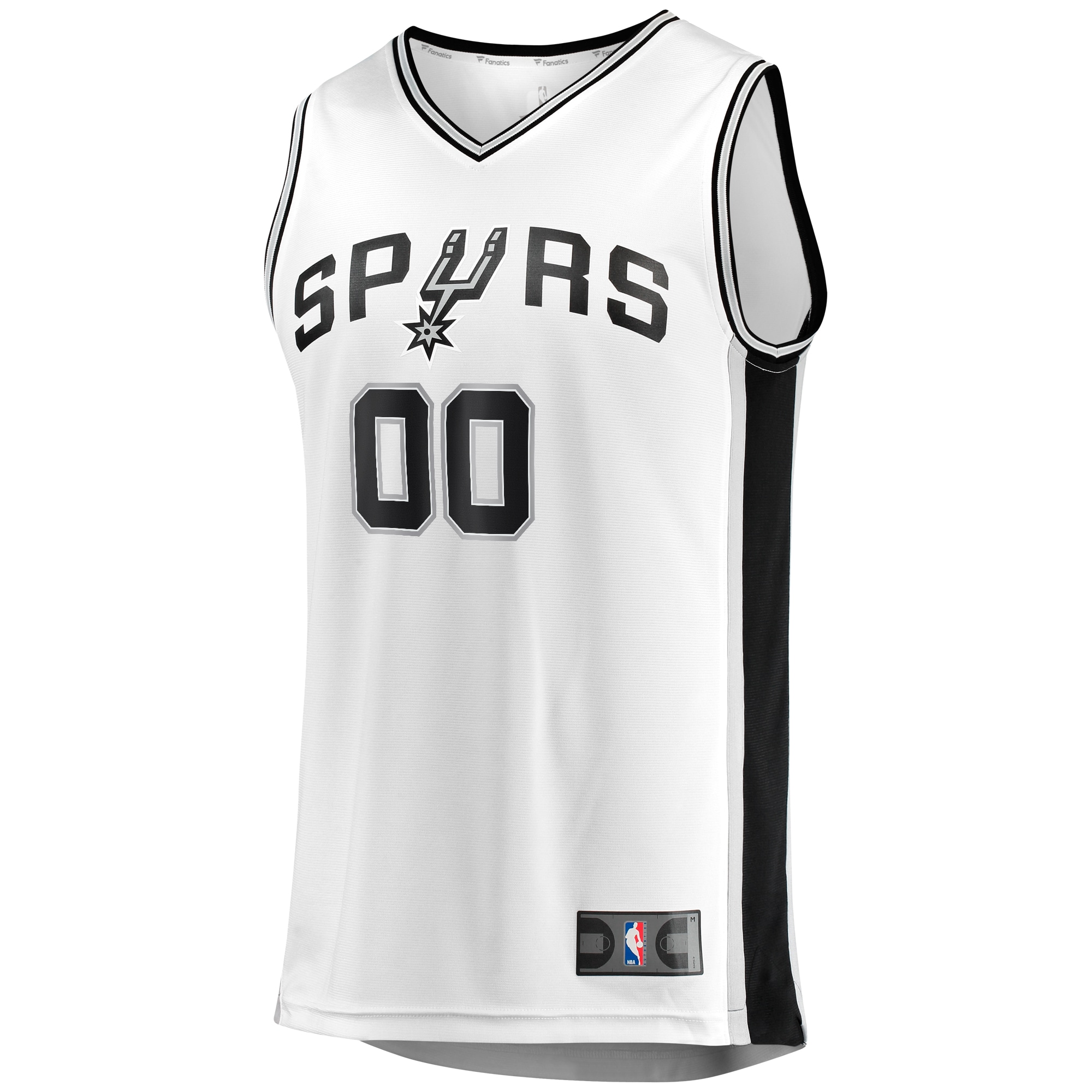 San Antonio Spurs Fanatics Youth Fast Break Replica Custom Jersey – Association Edition – White Clowdercats