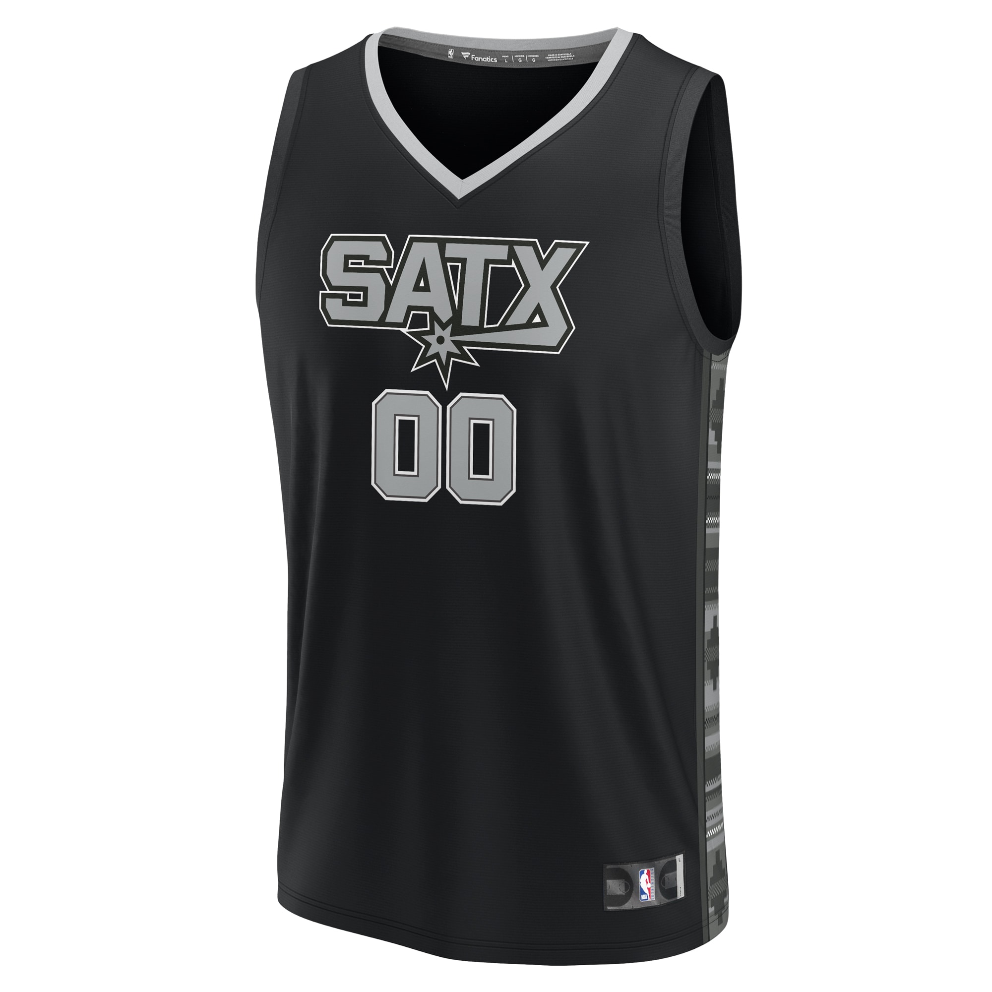 San Antonio Spurs Fanatics Youth Fast Break Replica Custom Jersey – Statement Edition – Black Clowdercats