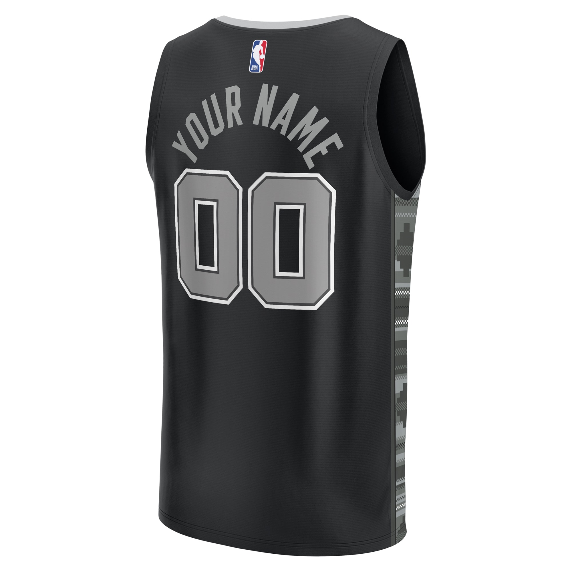 San Antonio Spurs Fanatics Youth Fast Break Replica Custom Jersey – Statement Edition – Black Clowdercats