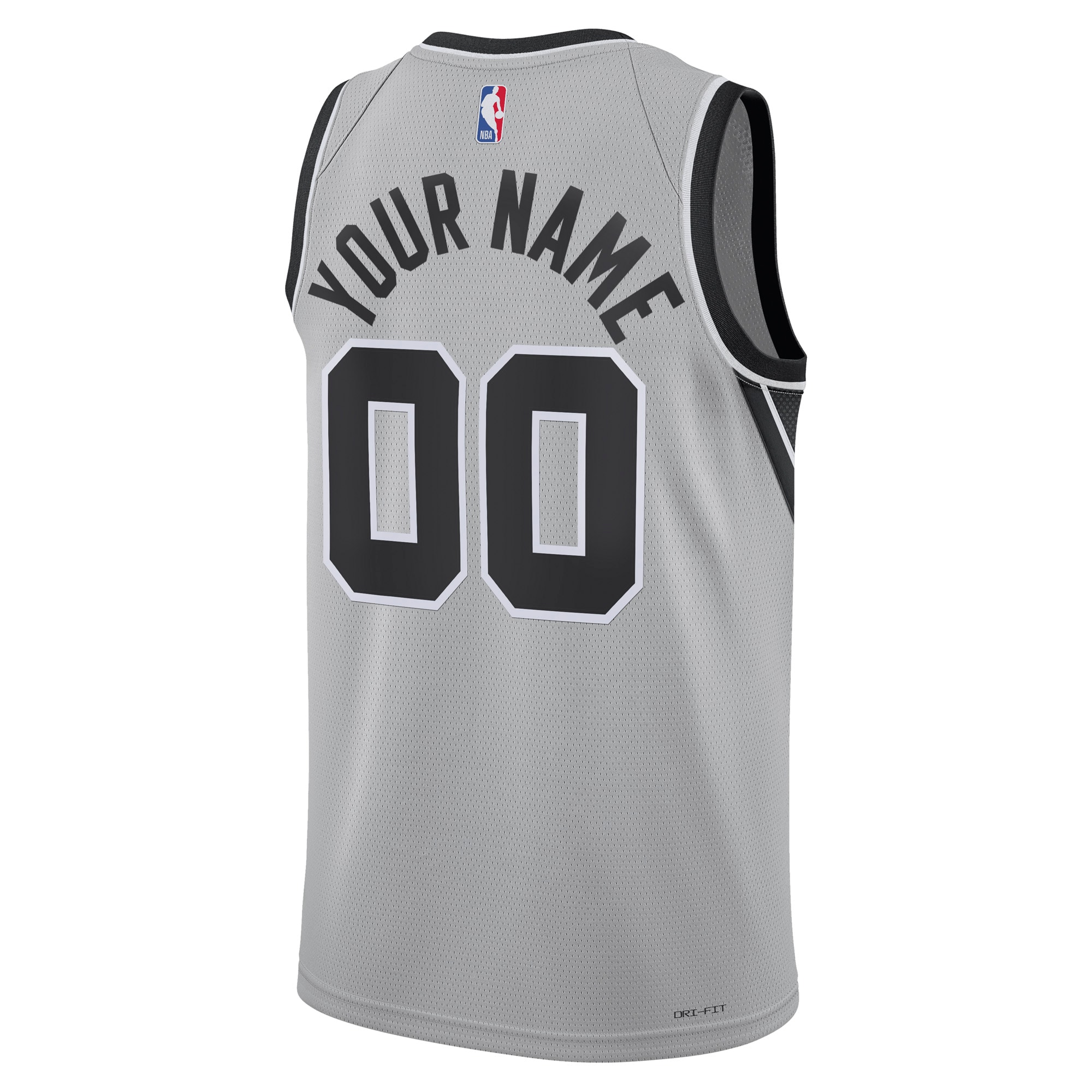 San Antonio Spurs Jordan Brand Unisex Swingman Custom Jersey – Statement Edition – Silver Clowdercats