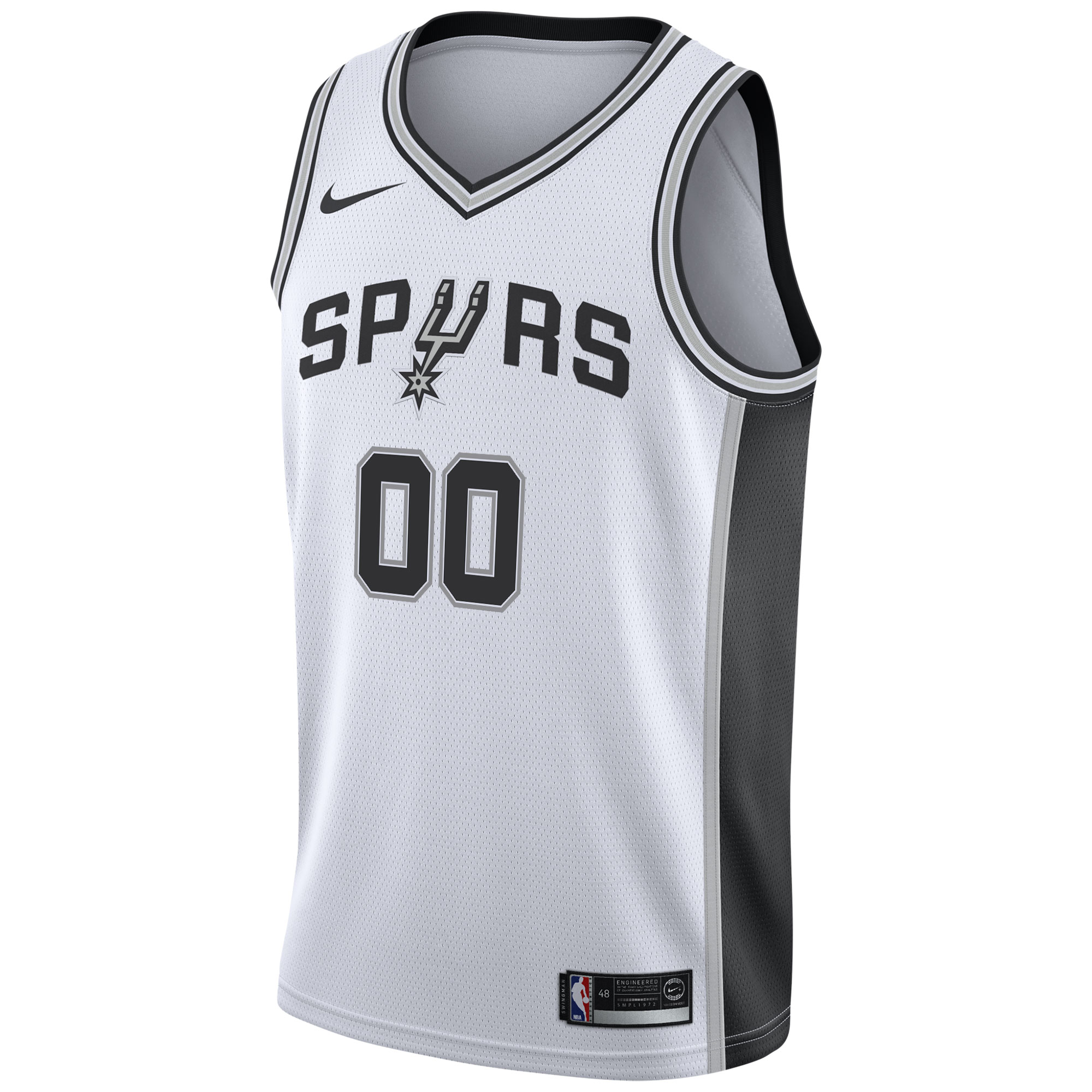 San Antonio Spurs Nike 2020/21 Swingman Custom Jersey – Association Edition – White Clowdercats